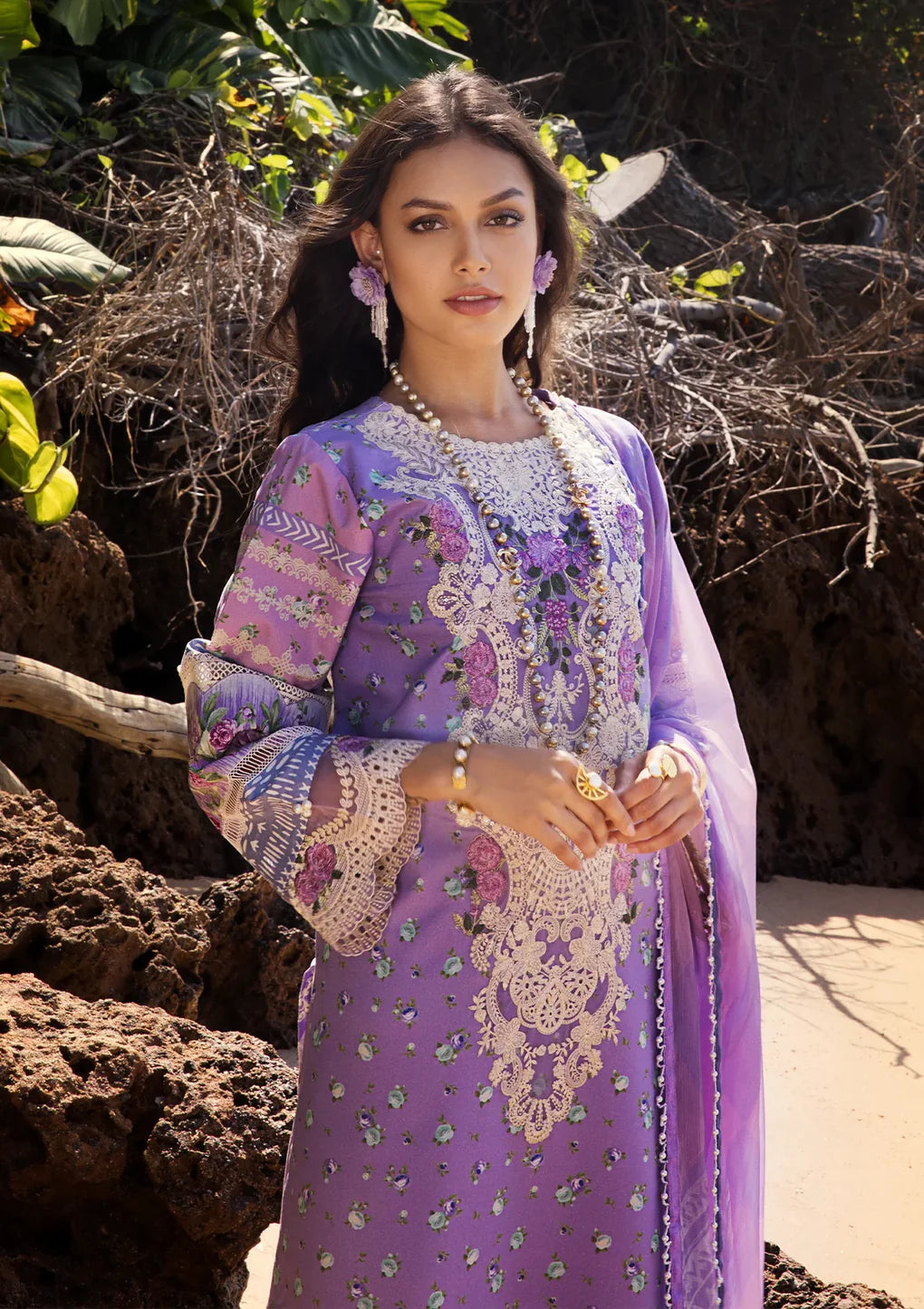 Elaf Signature Embroidered Lawn Collection | ESL-04A MADEMOISELLE - Mirha Fashion