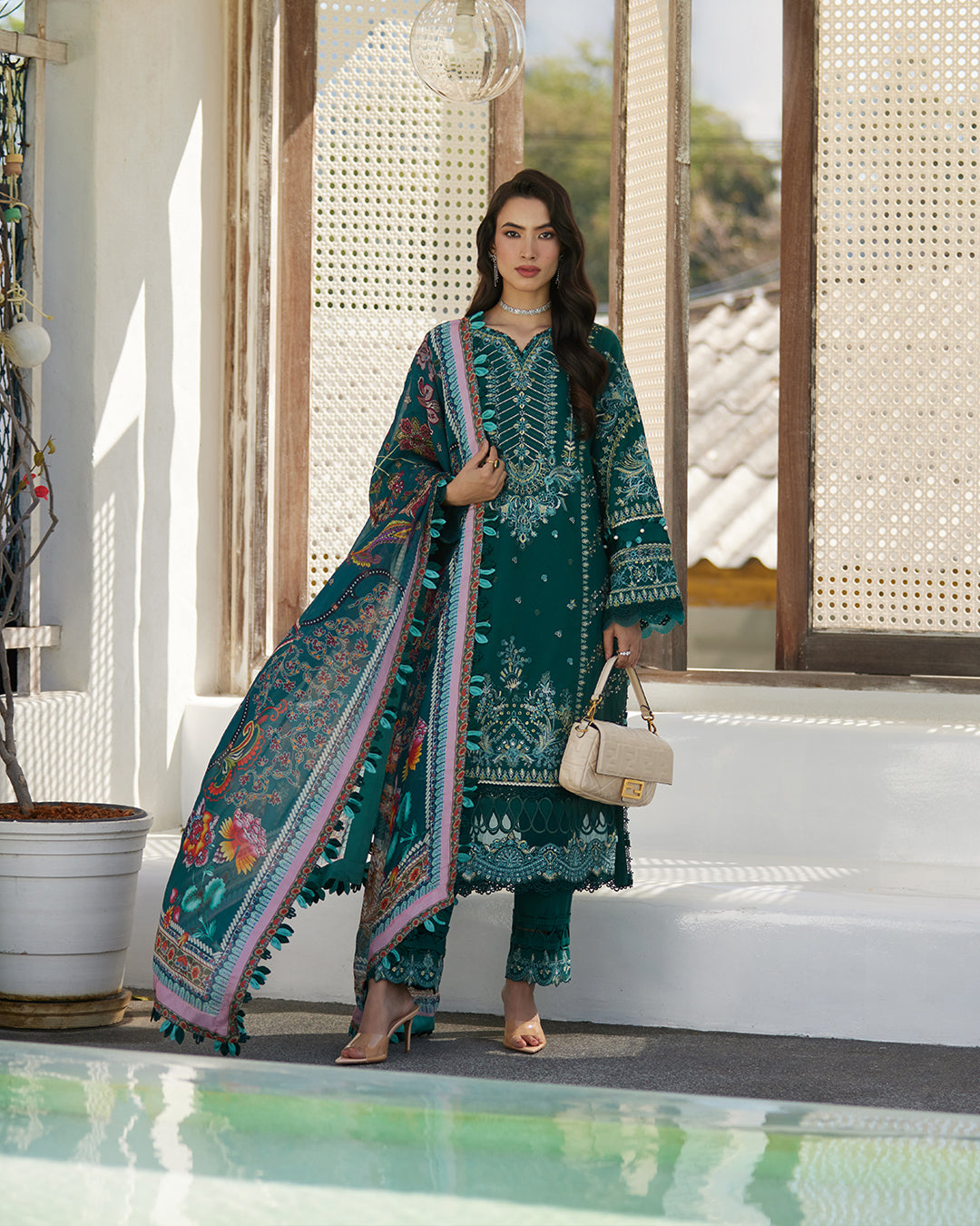 Liliana By Faiza Saqlain Luxury Lawn Collection 2024 | Milena