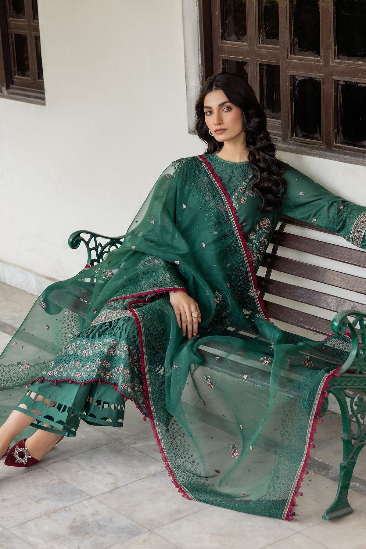 Farasha Bahar Embroidered Lawn Collection 2024 | Azure Grace