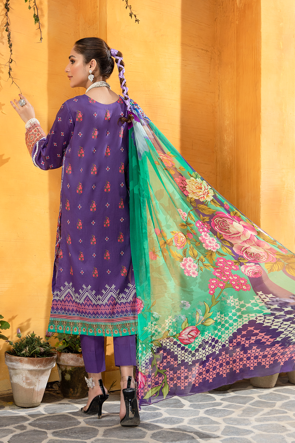 Jahanara J16-09 Indigo Summer Lawn Vol VI 2022 - Mirha Fashion