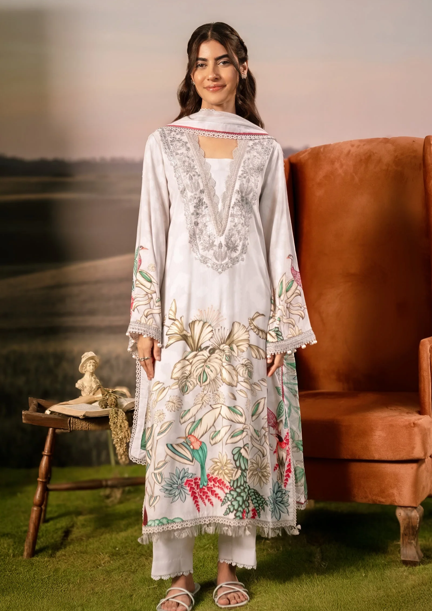 Maria B. MBasic Fall 2025 Collection β 3 Piece Unstitched Suit | 05A