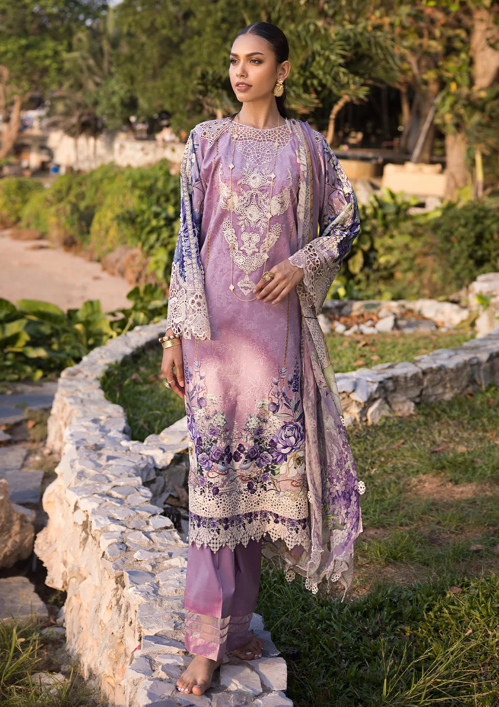 Elaf Signature Embroidered Lawn Collection | ESL-07A CUPID - Mirha Fashion
