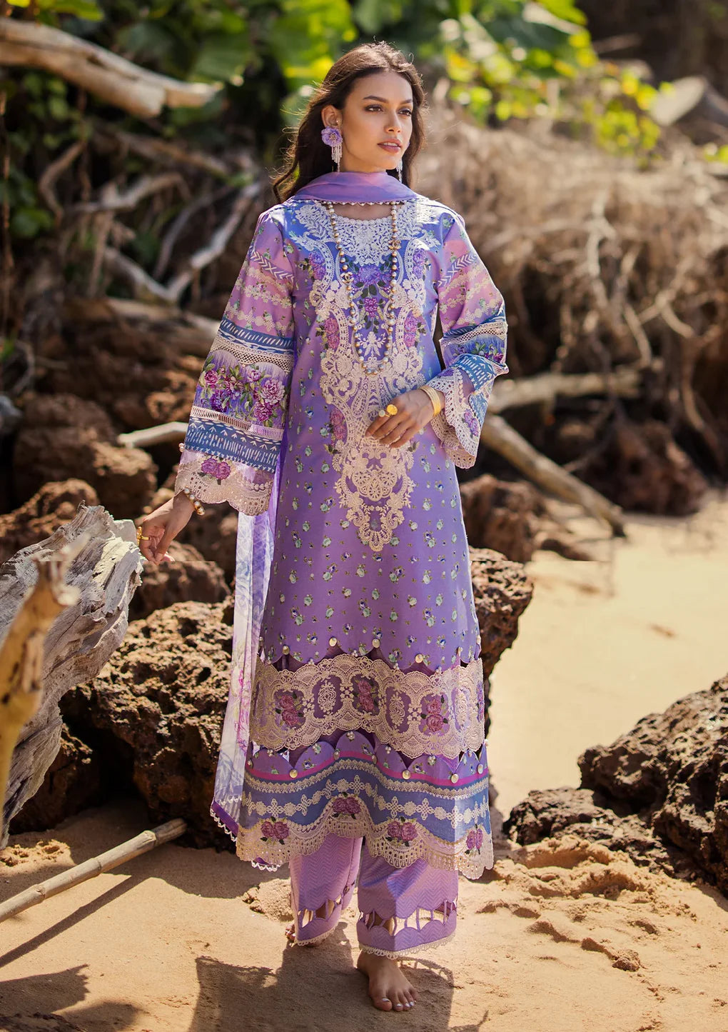 Elaf Signature Embroidered Lawn Collection | ESL-04A MADEMOISELLE - Mirha Fashion