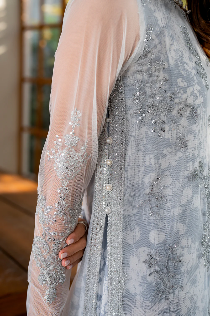 ZARIF UNSTITCHED EMBROIDERED 3PCS NET FORMAL COLLECTION | - STELLA - ZRI-02
