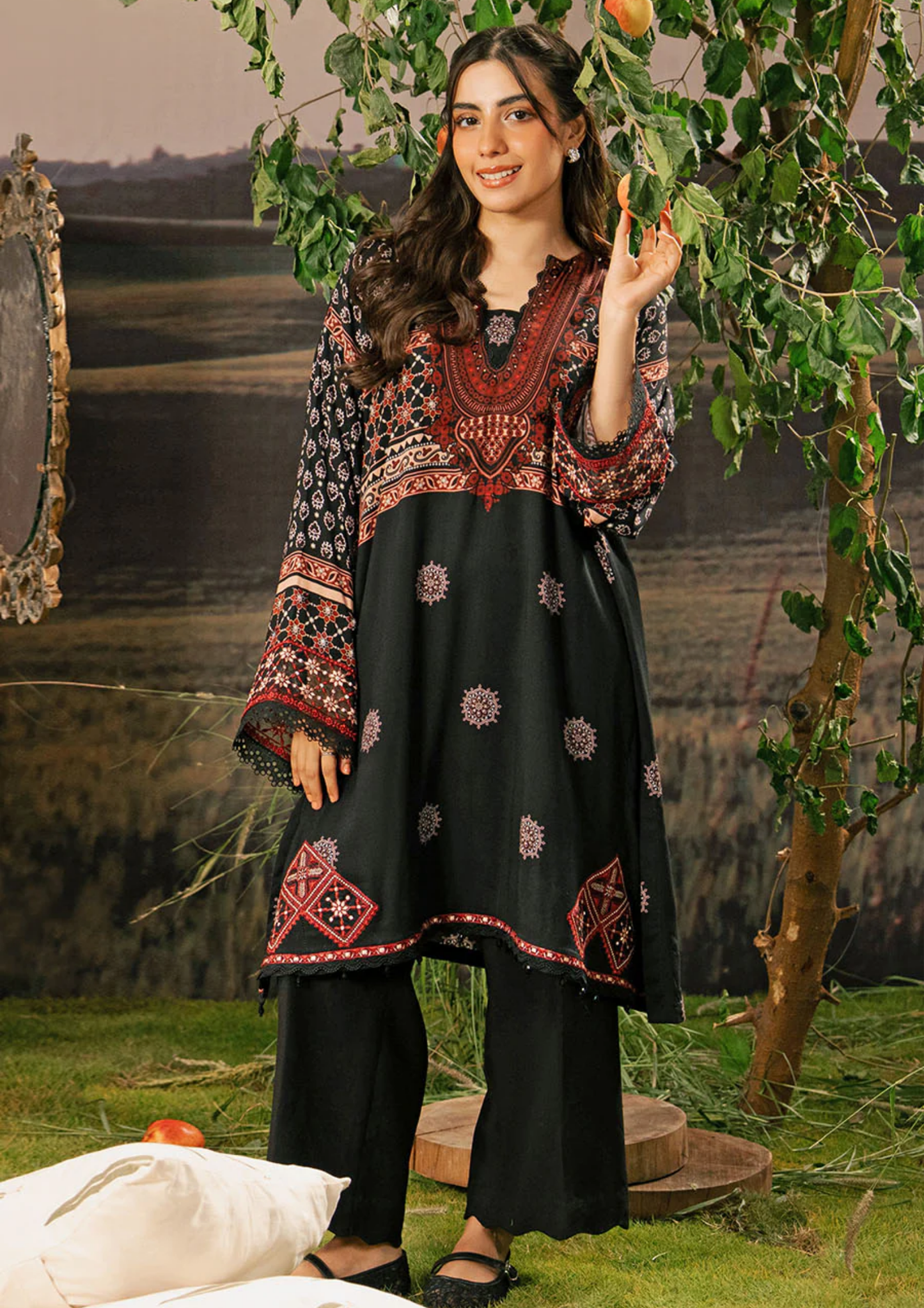 Maria B. MBasic Fall 2025 Collection β 3 Piece Unstitched Suit | 09A