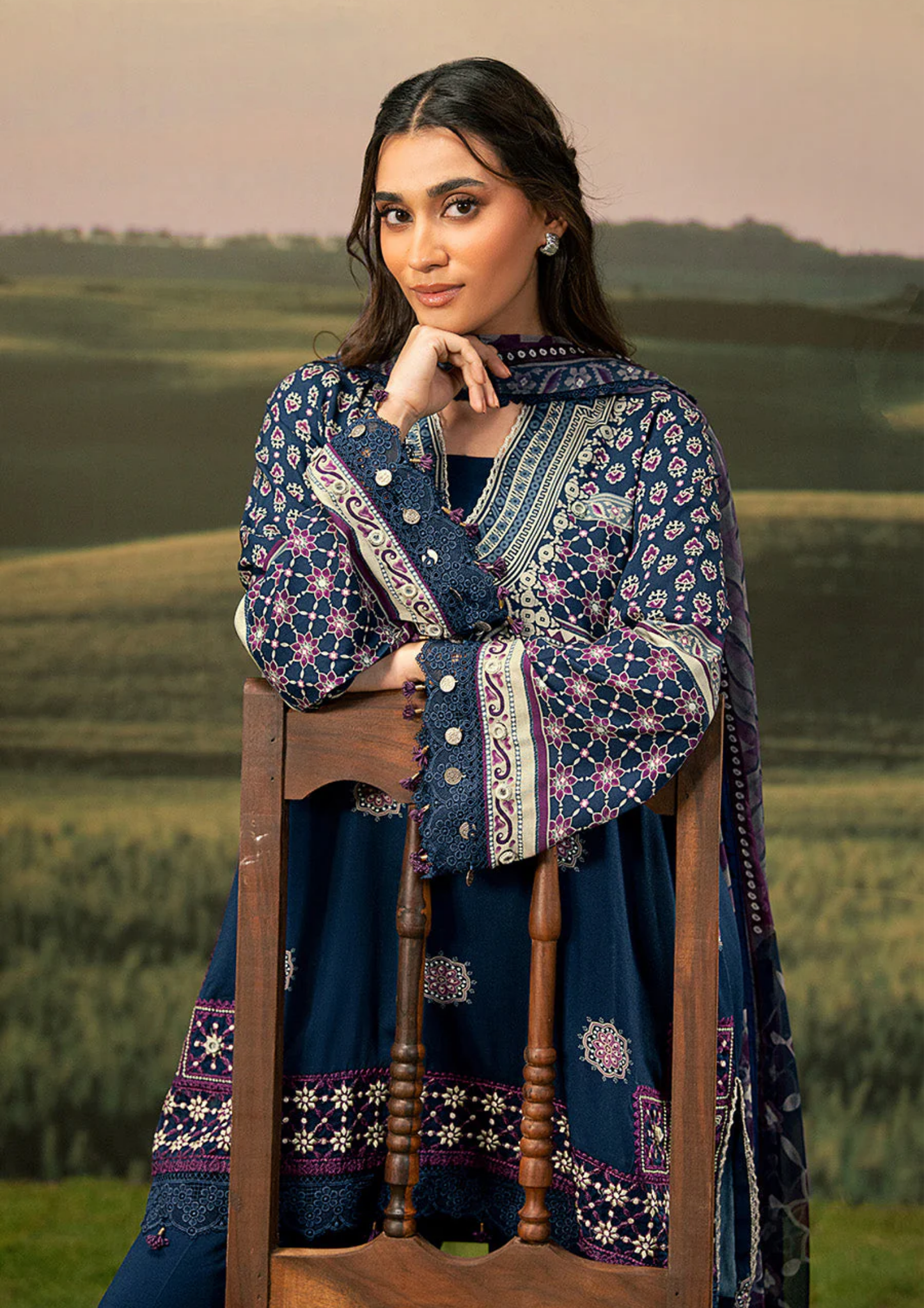 Maria B. MBasic Fall 2025 Collection – 3 Piece Unstitched Suit | 09B