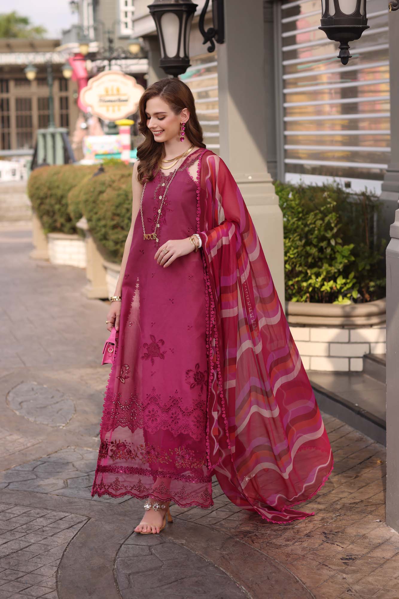 Noor by Sadia Chickenkari Eid Edit 2025 |D9- Fusia Ombre