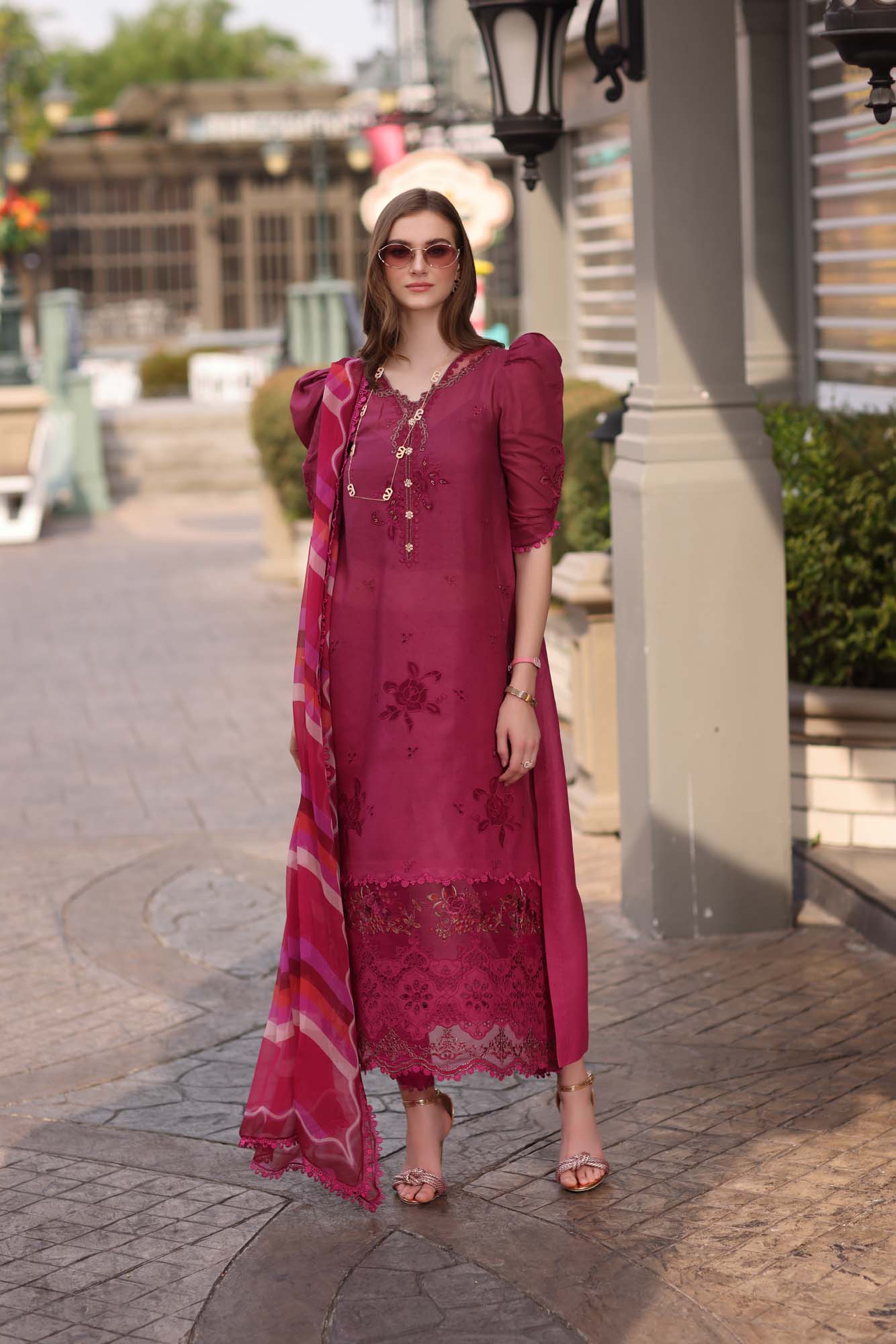 Noor by Sadia Chickenkari Eid Edit 2025 |D9- Fusia Ombre