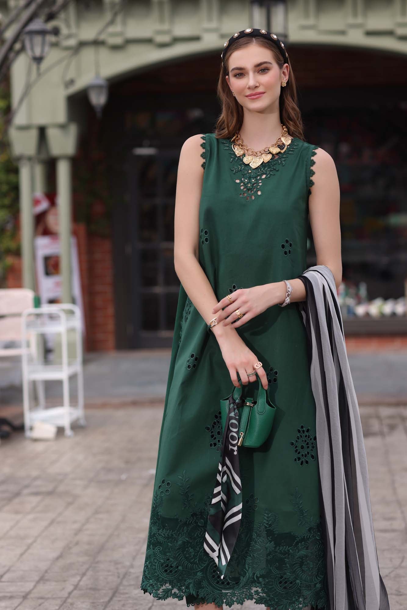 Noor by Sadia Chickenkari Eid Edit 2025 |D12- Bottle Green