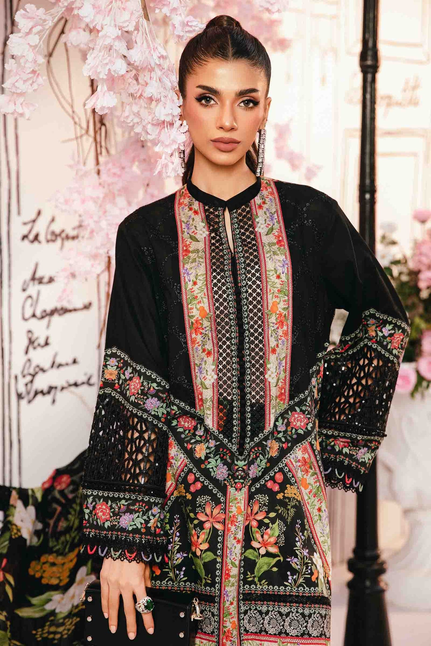 Maria B MPrints- 3 Piece Unstitched Embroidered Lawn Suit | MPT-2610-B