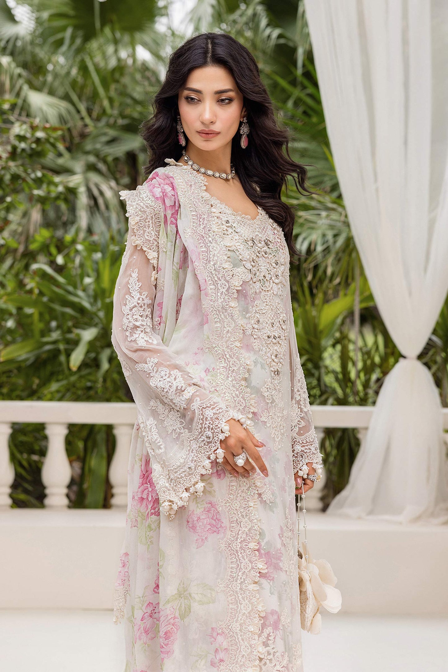 Maria.B. Unstitched Chiffon Embroidered Suit - 101