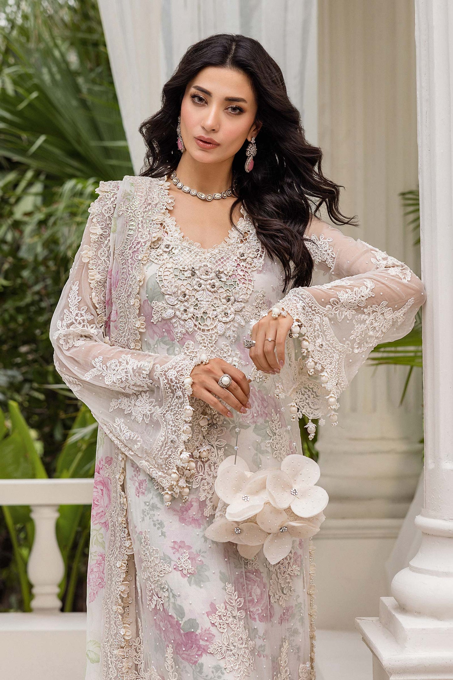 Maria.B. Unstitched Chiffon Embroidered Suit - 101
