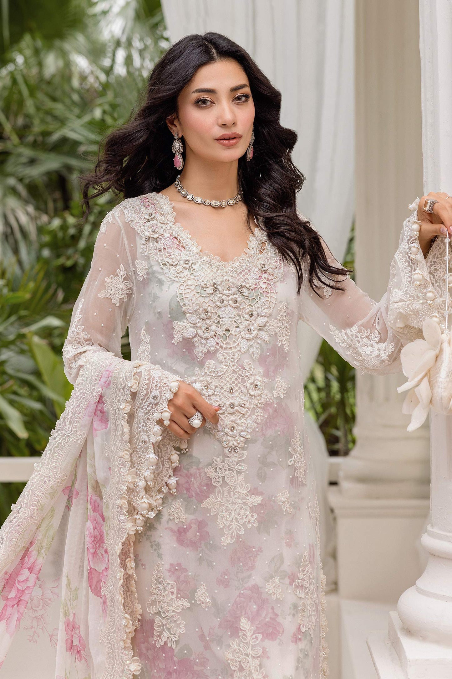 Maria.B. Unstitched Chiffon Embroidered Suit - 101