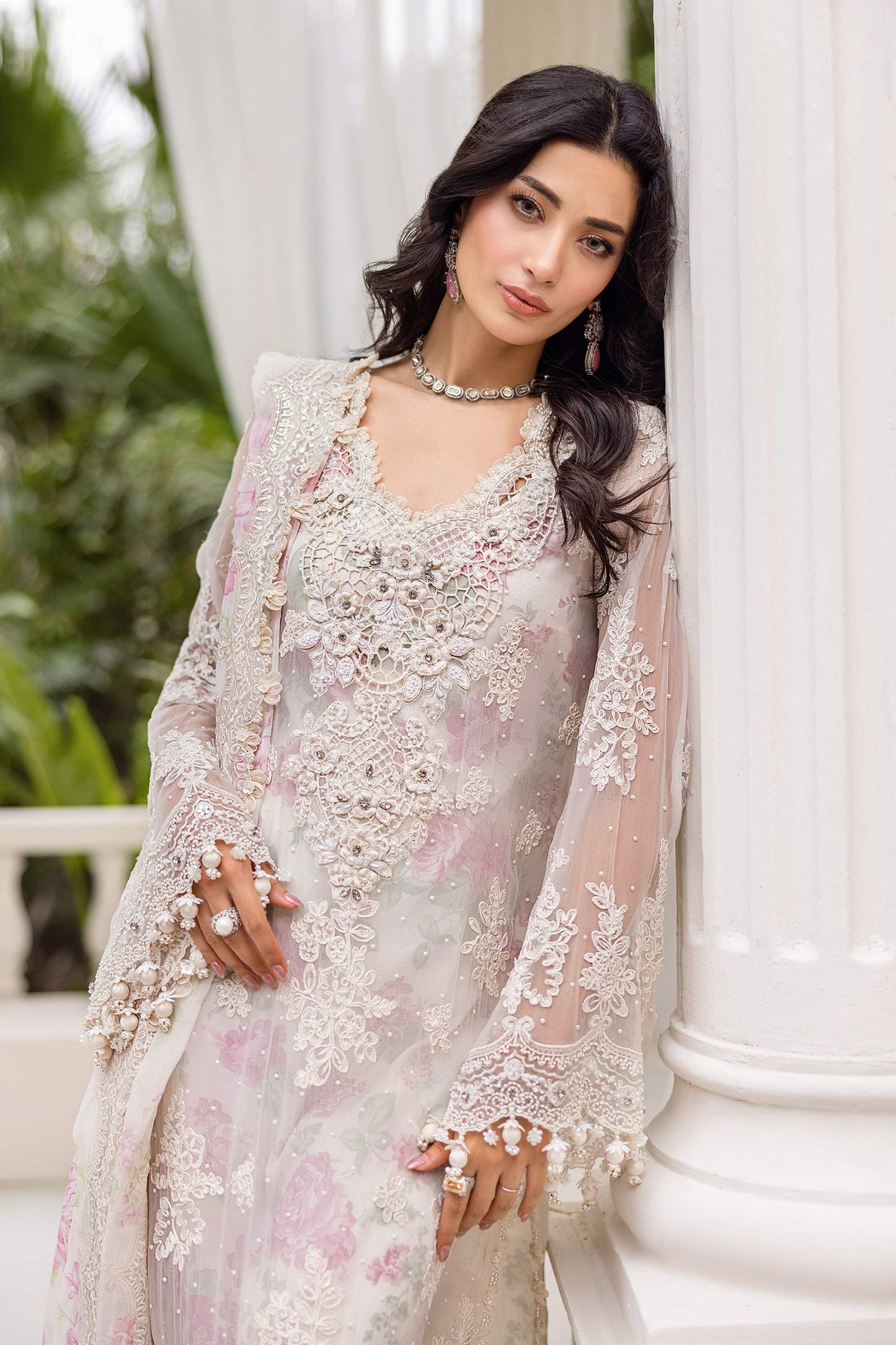 Maria.B. Unstitched Chiffon Embroidered Suit - 101