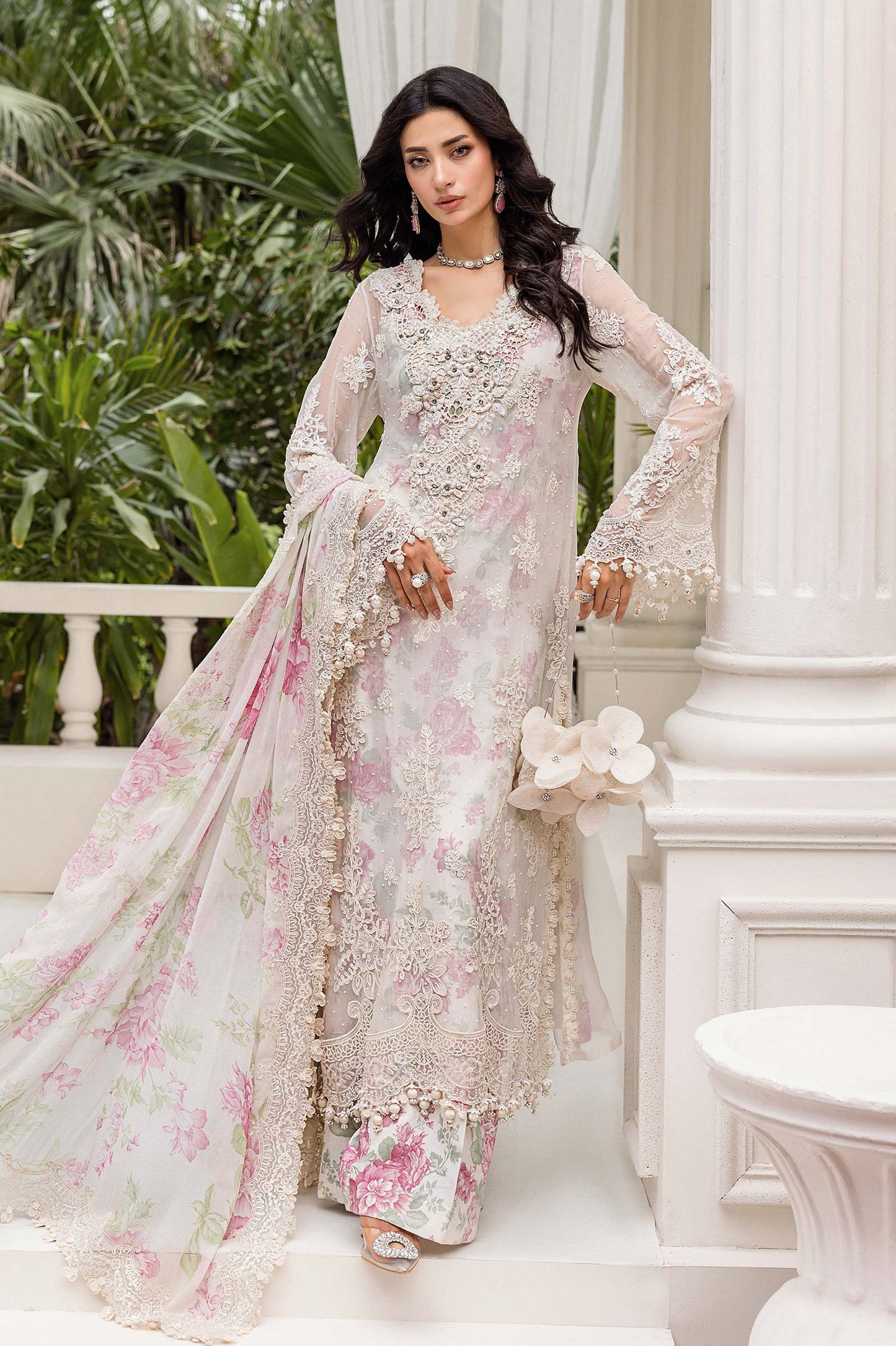 Maria.B. Unstitched Chiffon Embroidered Suit - 101