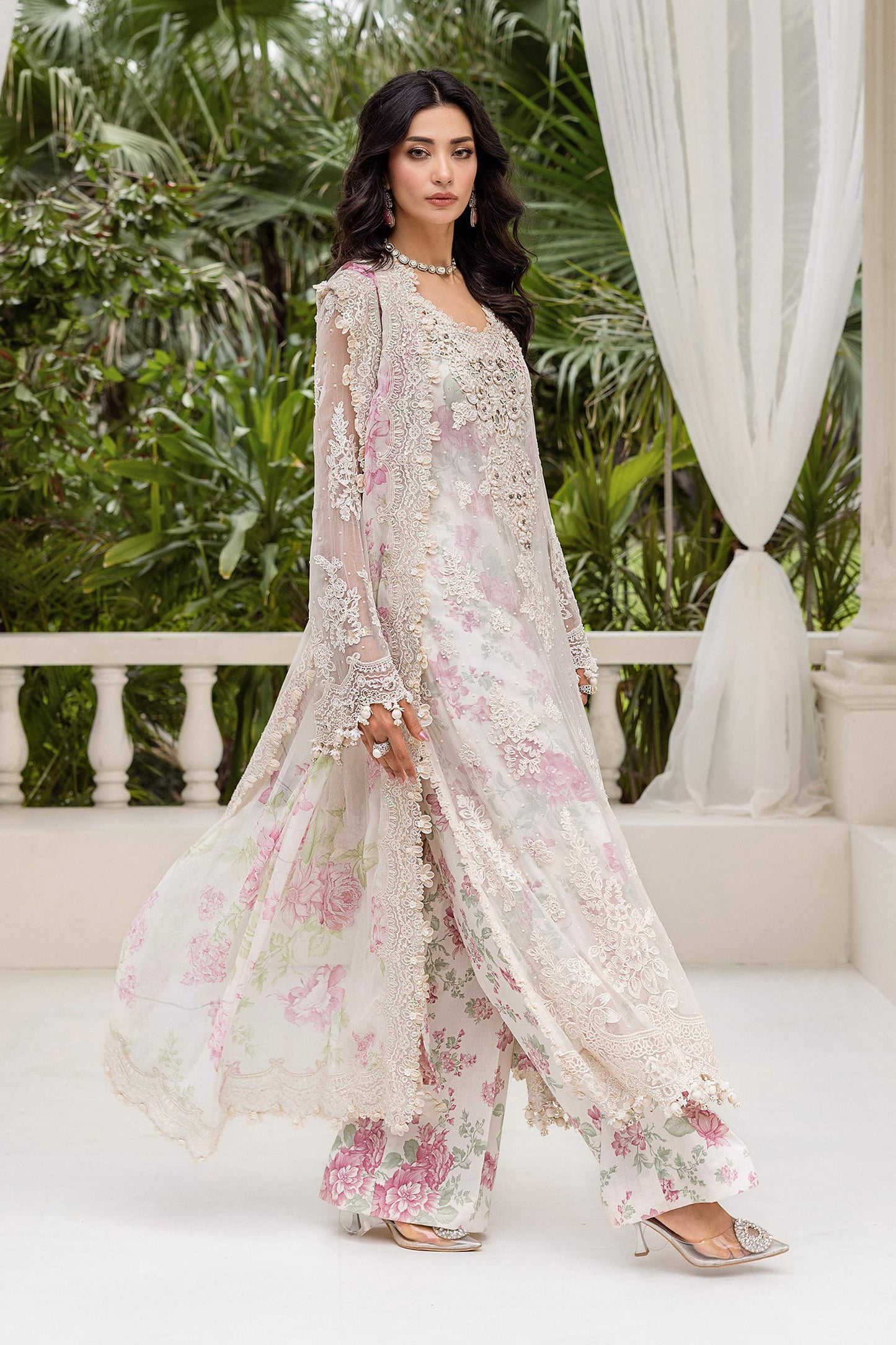 Maria.B. Unstitched Chiffon Embroidered Suit - 101