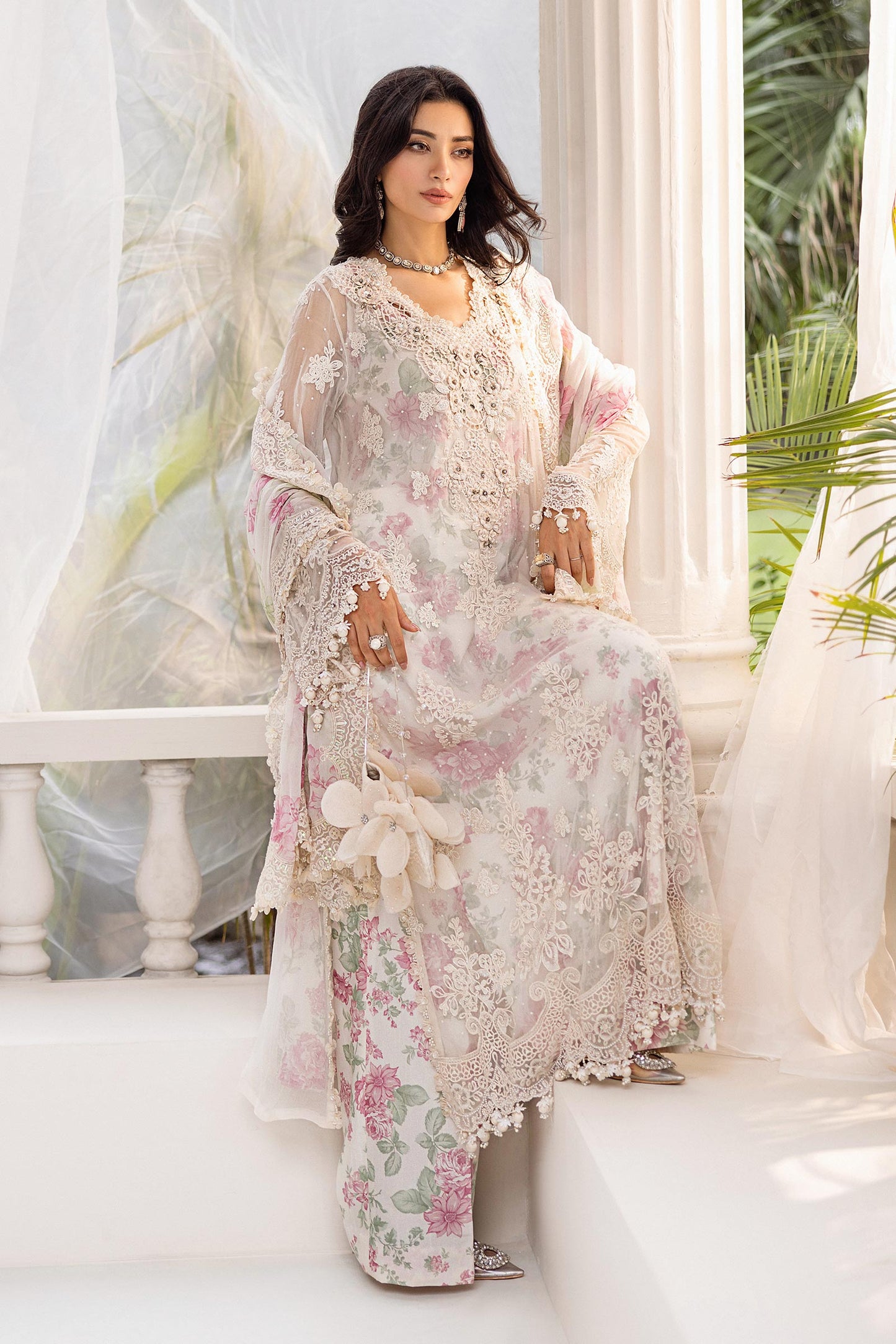 Maria.B. Unstitched Chiffon Embroidered Suit - 101