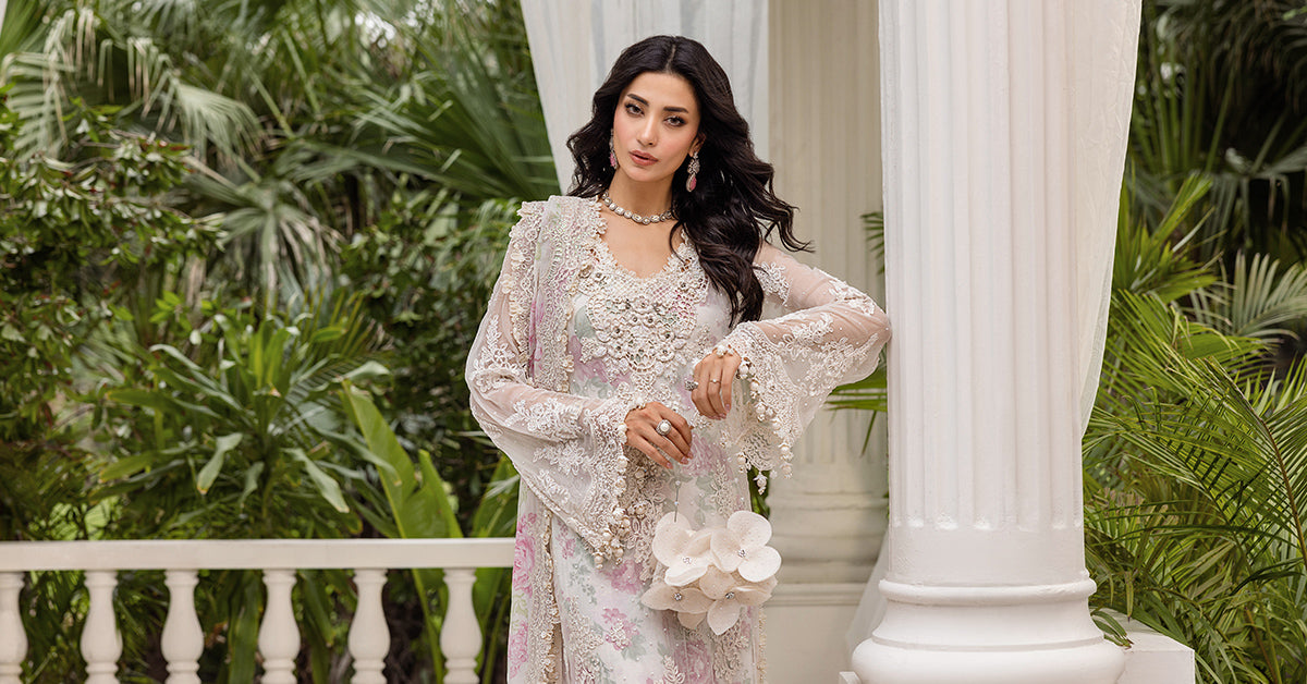 Maria.B. Unstitched Chiffon Embroidered Suit - 101