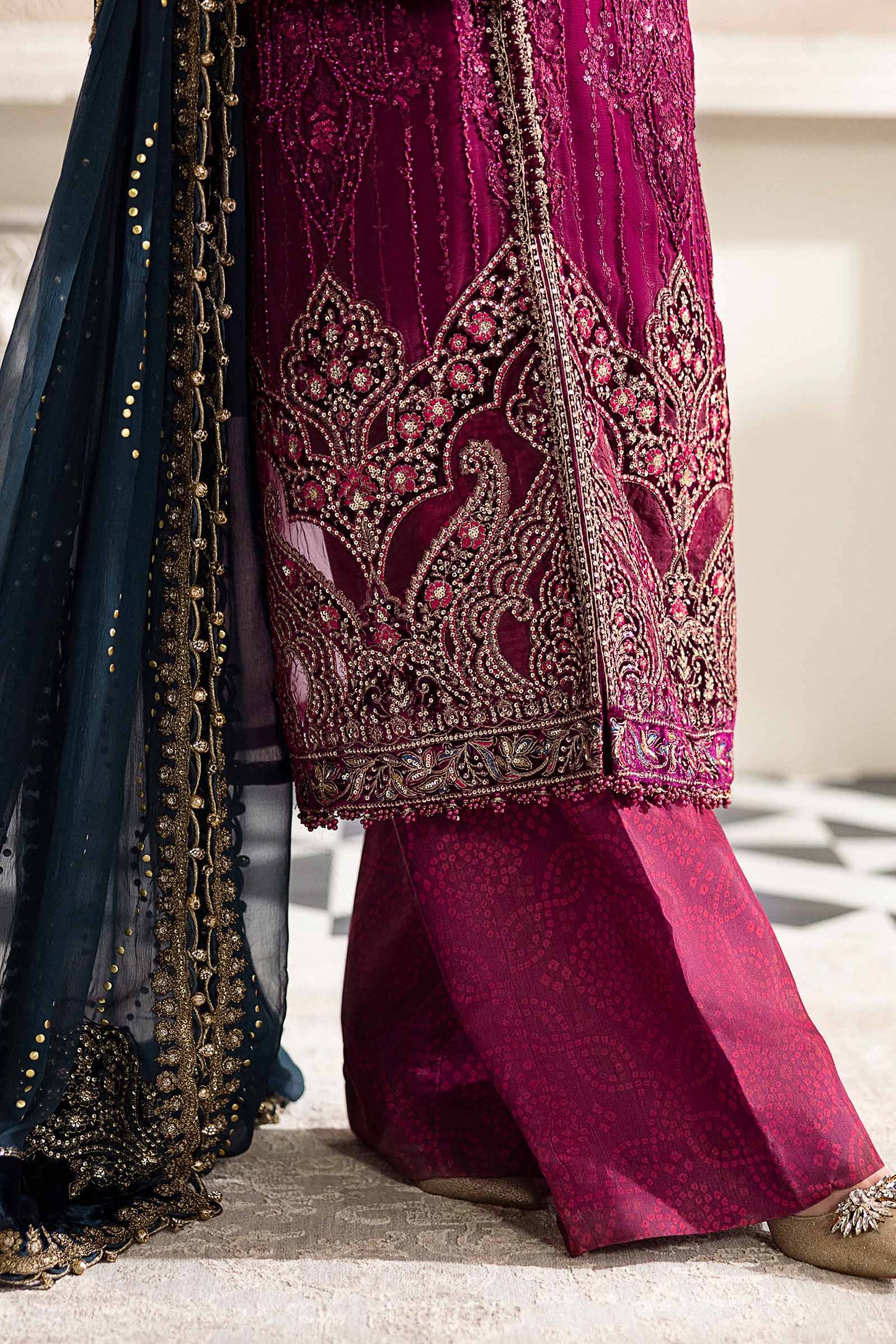 Maria.B. Unstitched Chiffon Embroidered Suit - 102