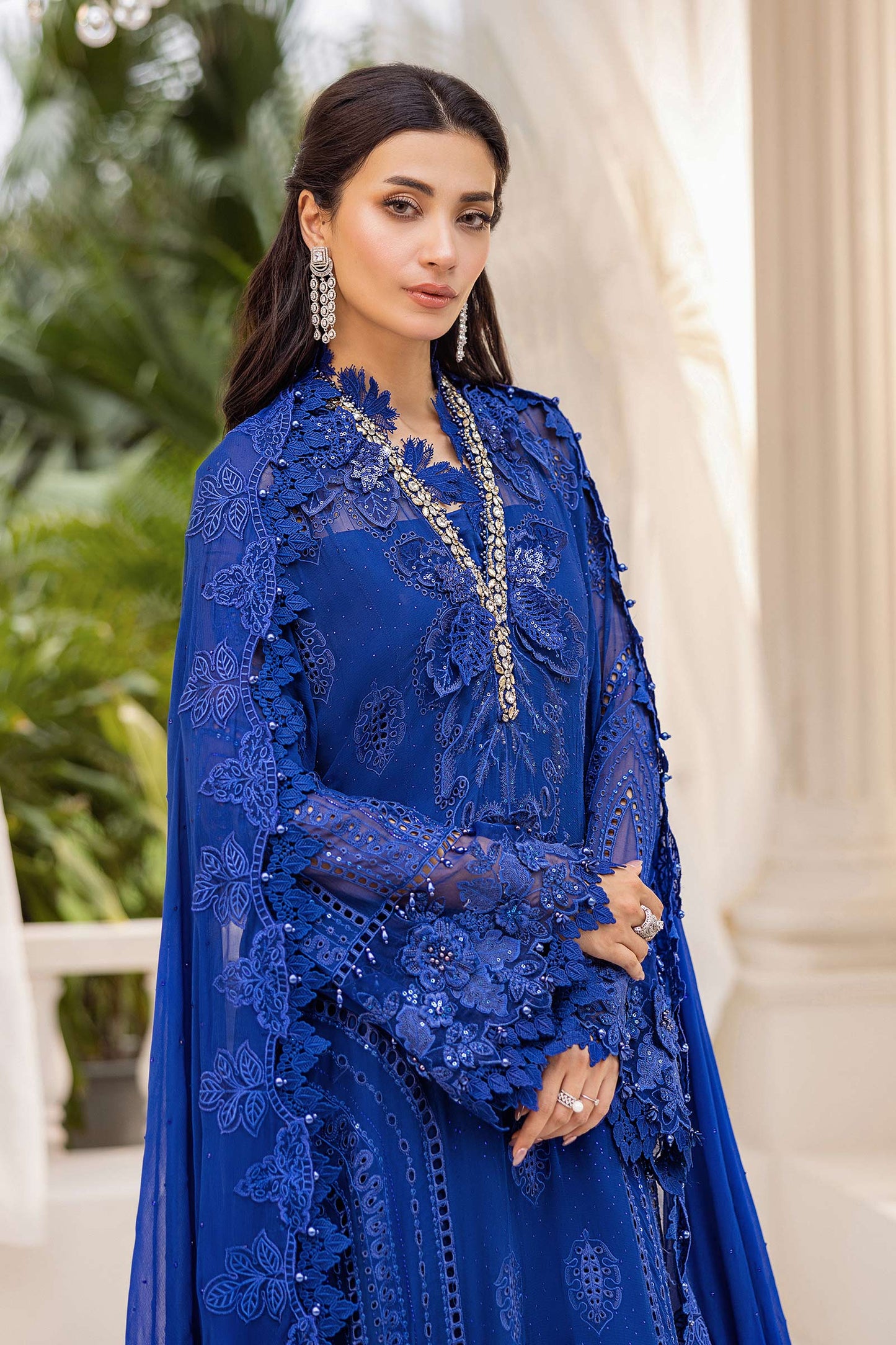 Maria.B. Unstitched Chiffon Embroidered Suit - 103
