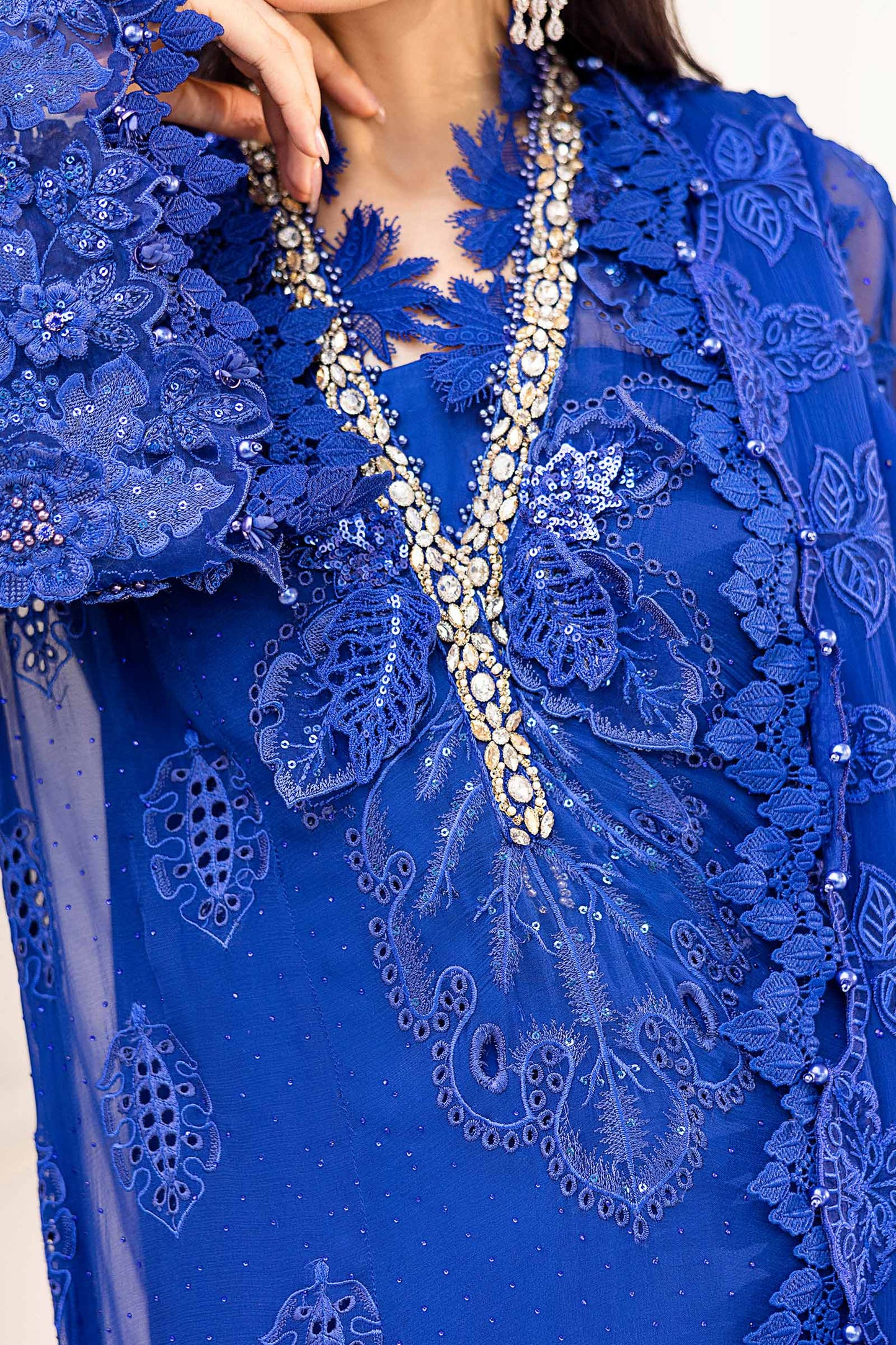 Maria.B. Unstitched Chiffon Embroidered Suit - 103