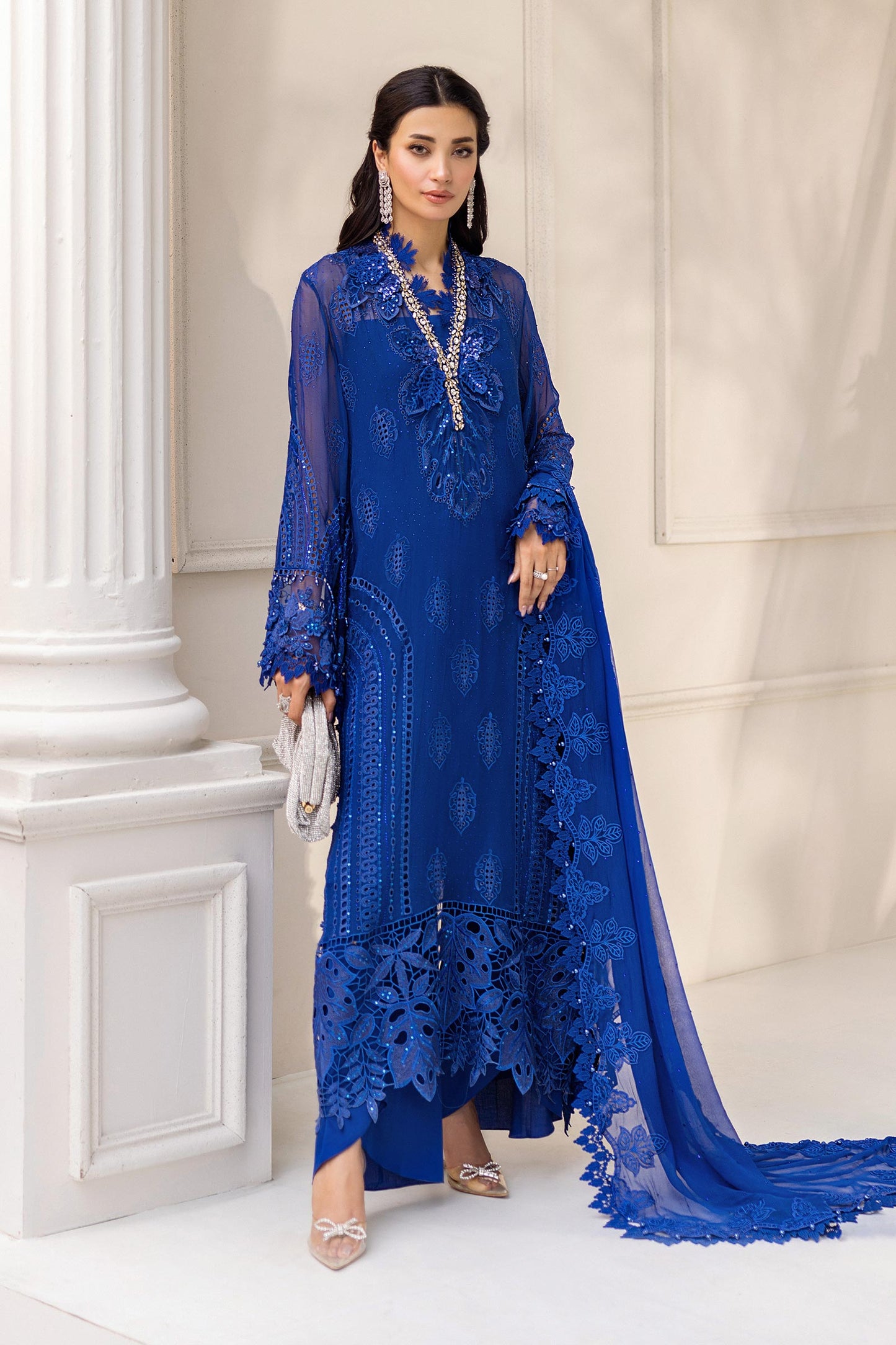 Maria.B. Unstitched Chiffon Embroidered Suit - 103