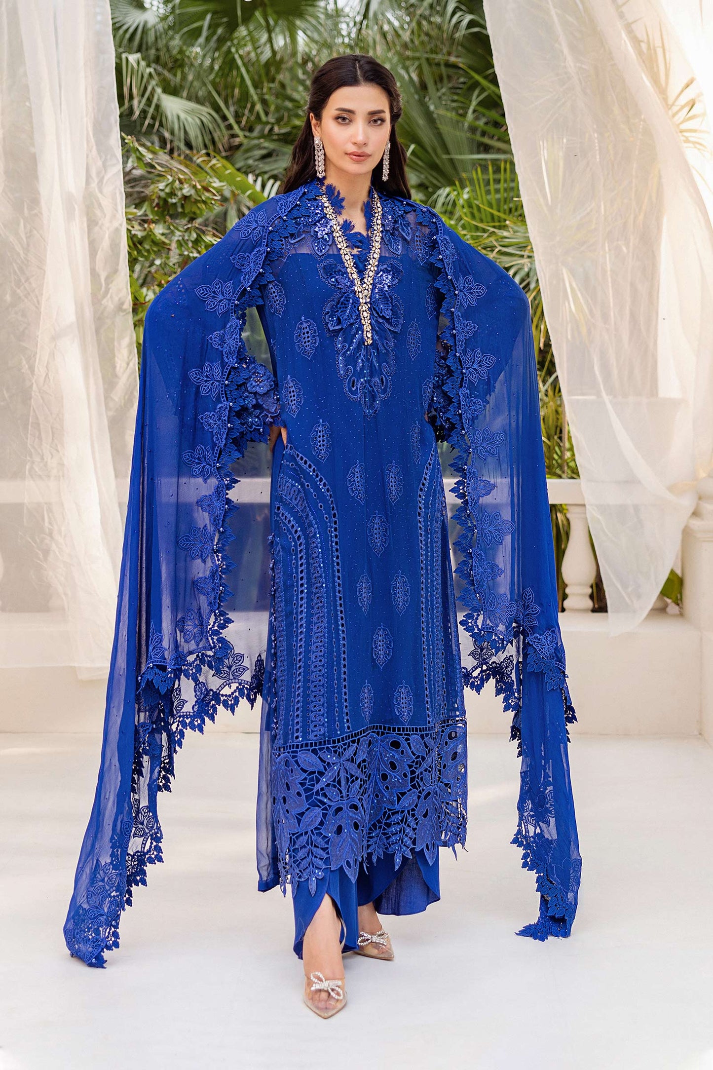 Maria.B. Unstitched Chiffon Embroidered Suit - 103