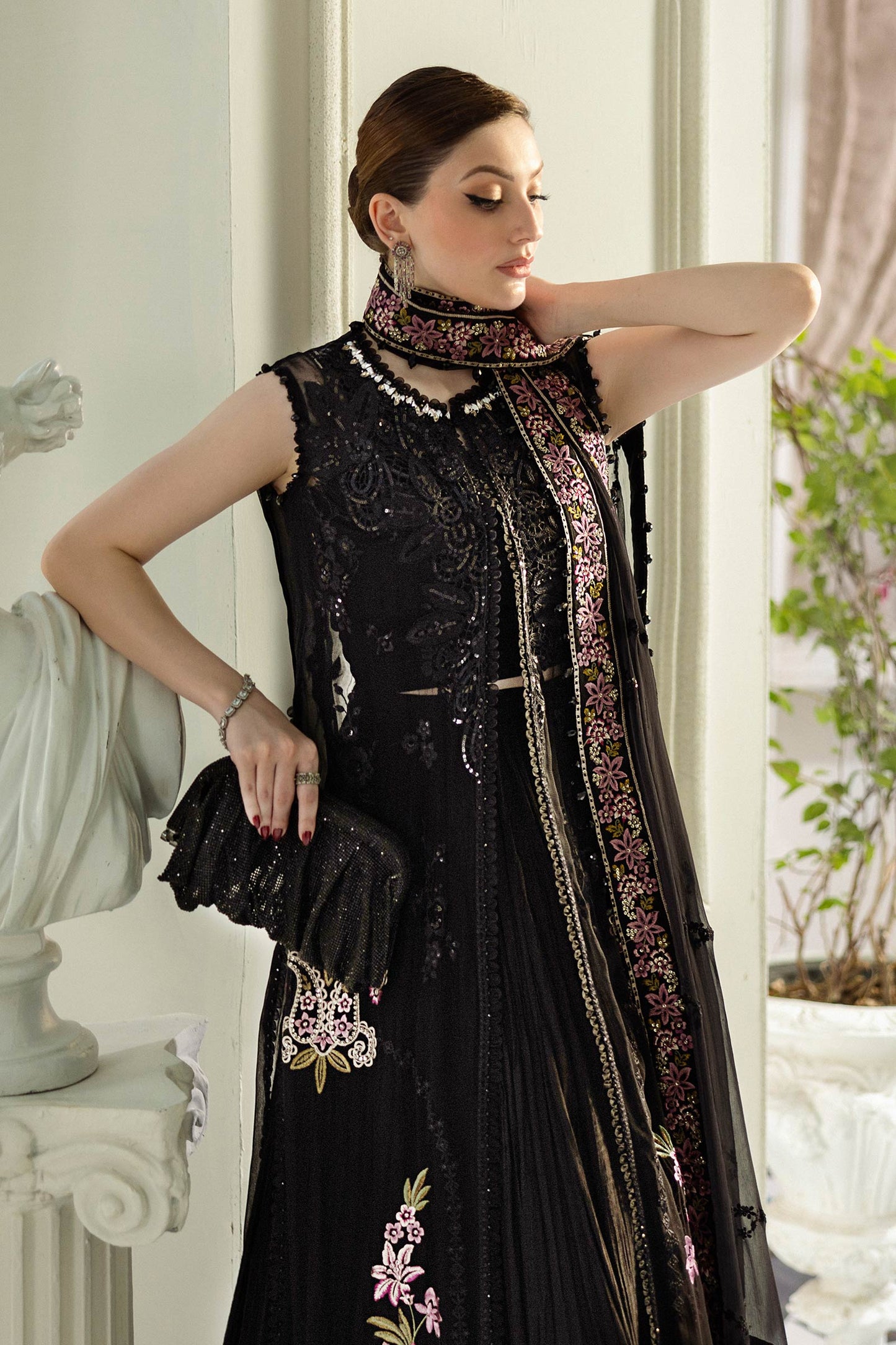 Maria.B. Unstitched Chiffon Embroidered Suit - 104