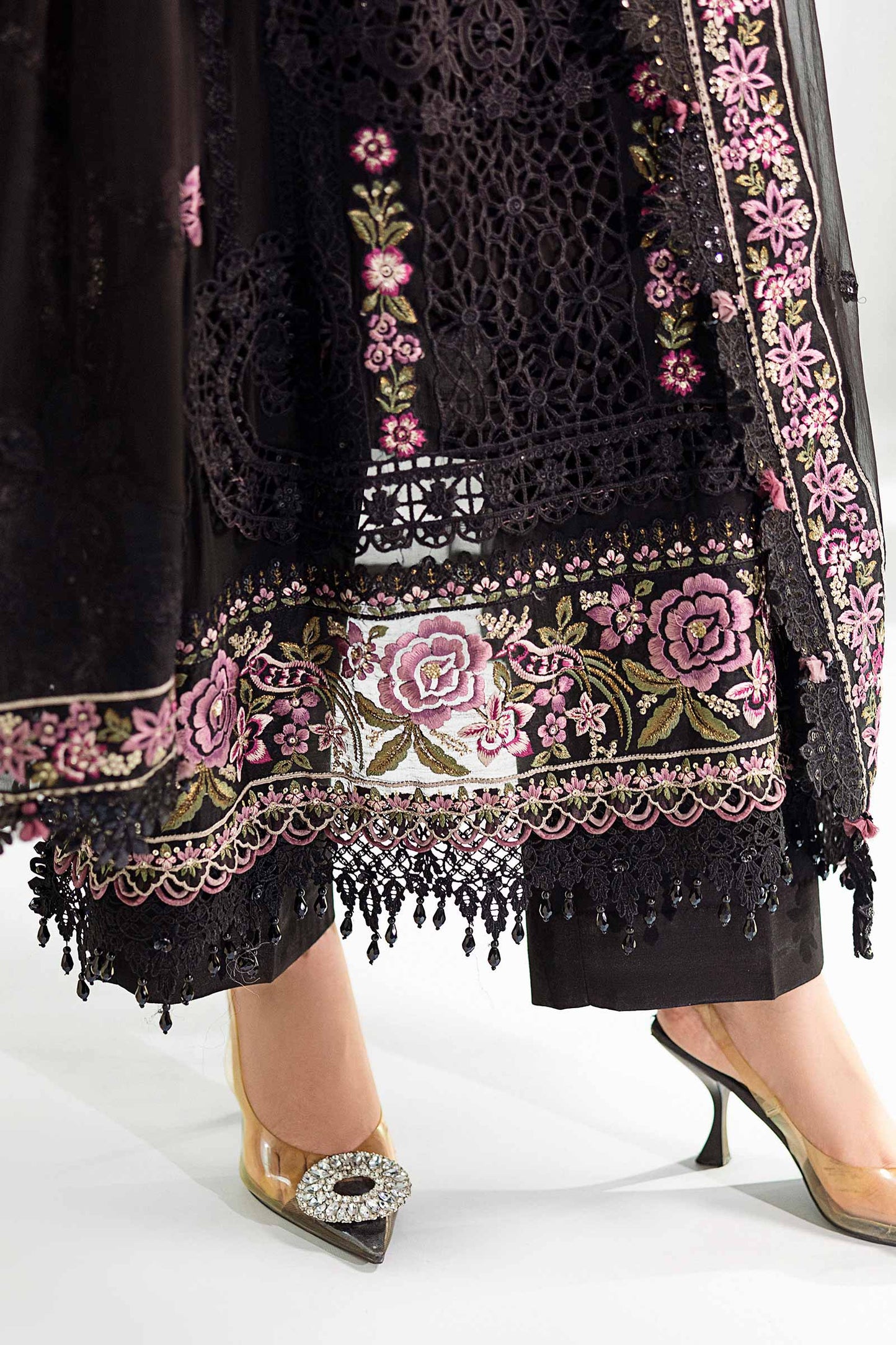 Maria.B. Unstitched Chiffon Embroidered Suit - 104