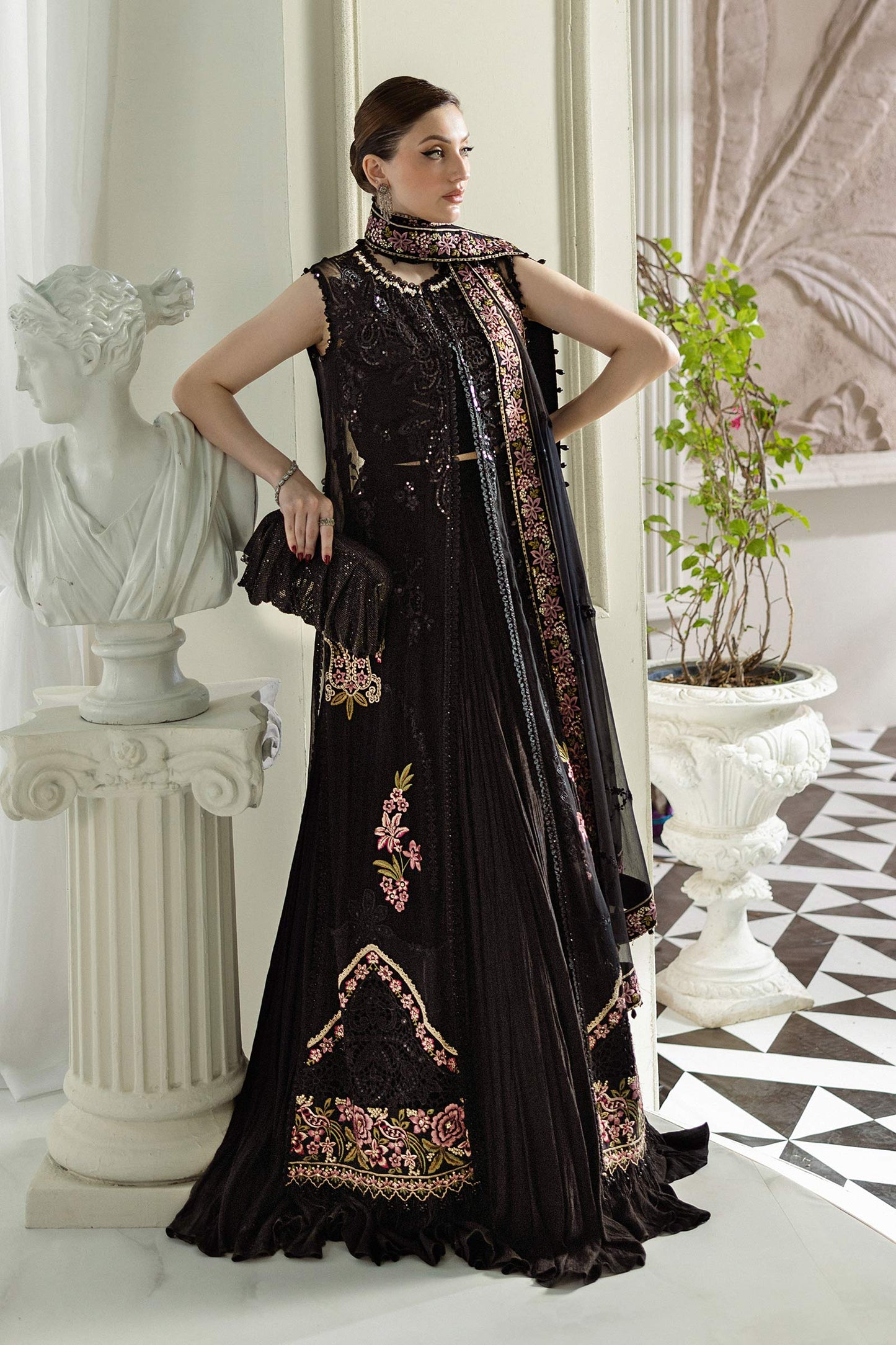 Maria.B. Unstitched Chiffon Embroidered Suit - 104