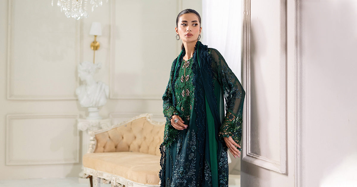Maria.B. Unstitched Chiffon Embroidered Suit - 106