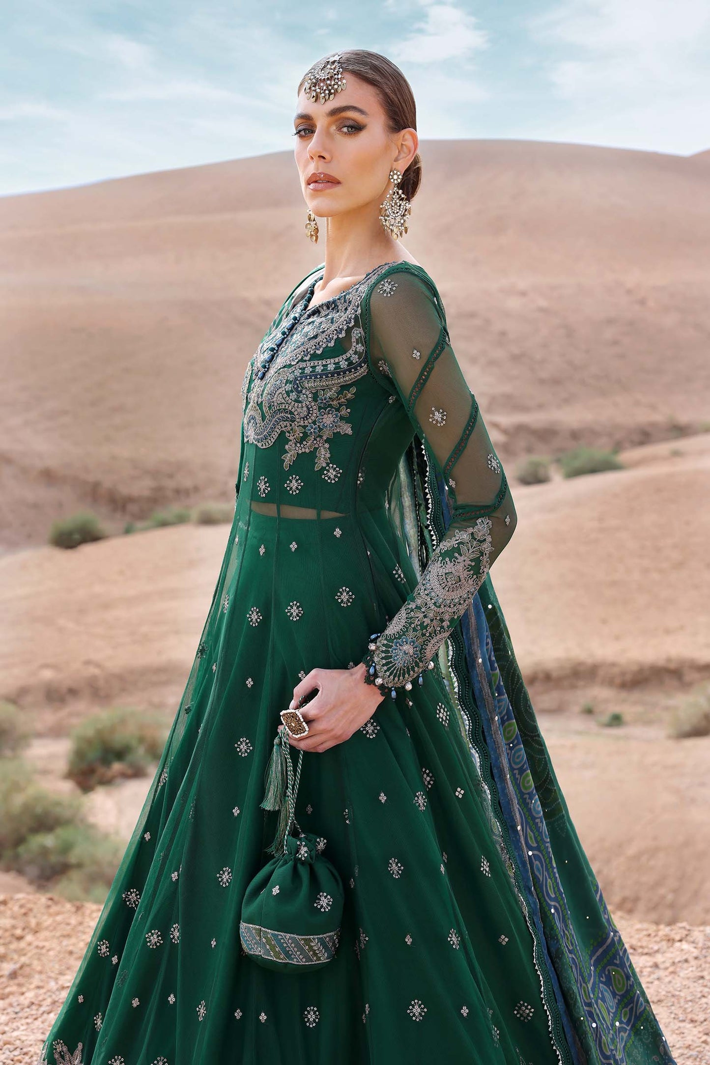 Maria B. Embroidered Net Suit 2025| D-2507-A