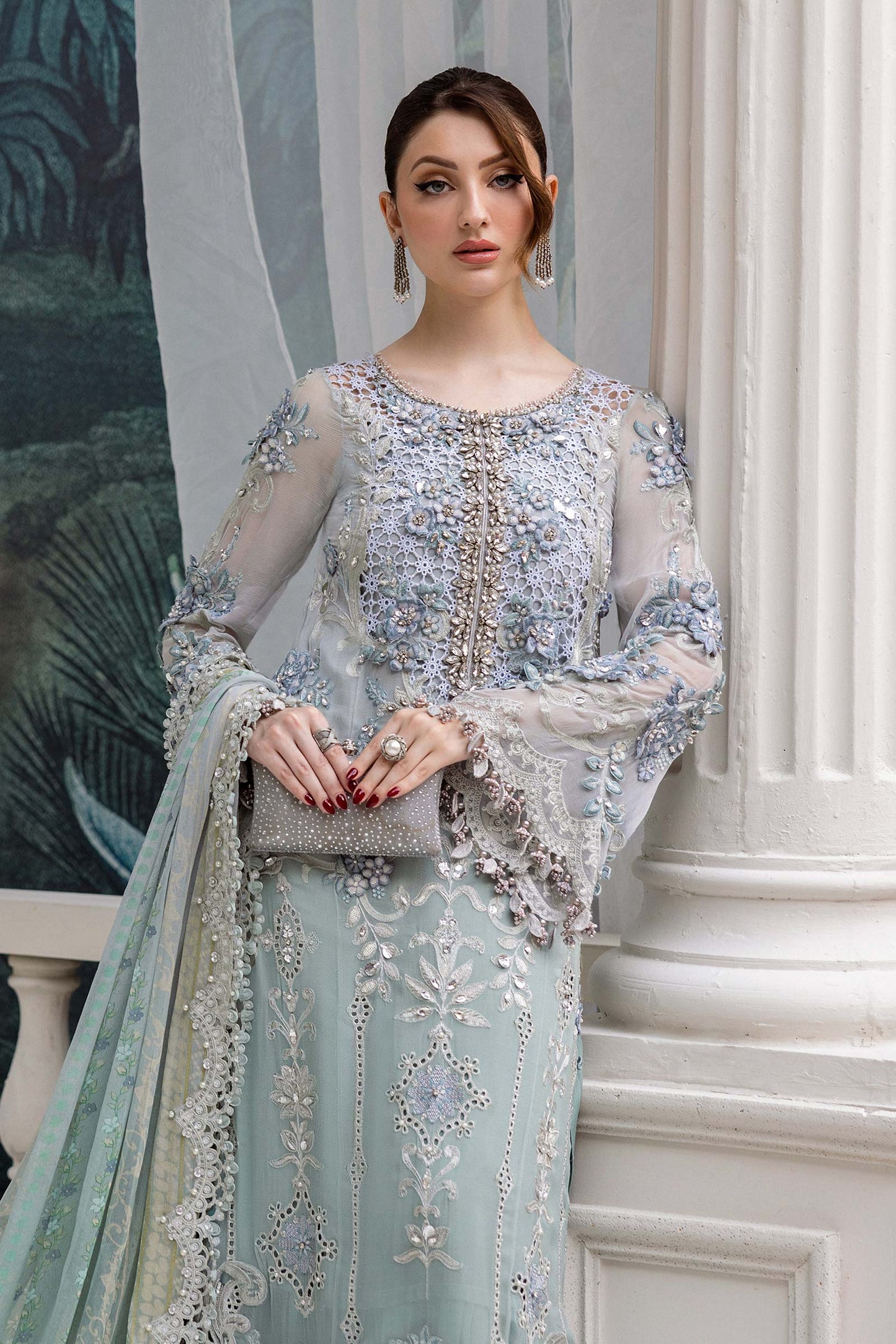 Maria.B. Unstitched Chiffon Embroidered Suit - 108