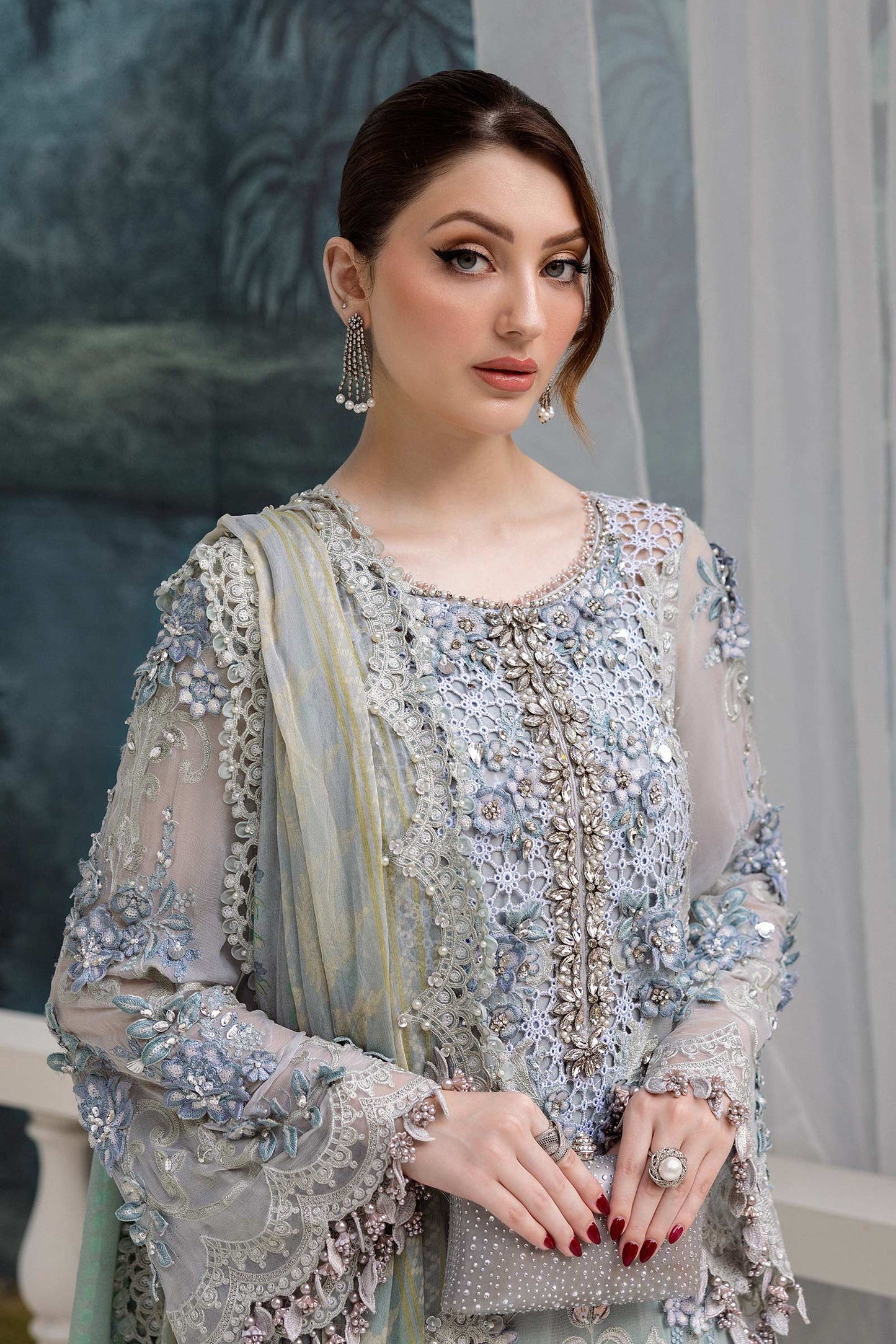Maria.B. Unstitched Chiffon Embroidered Suit - 108