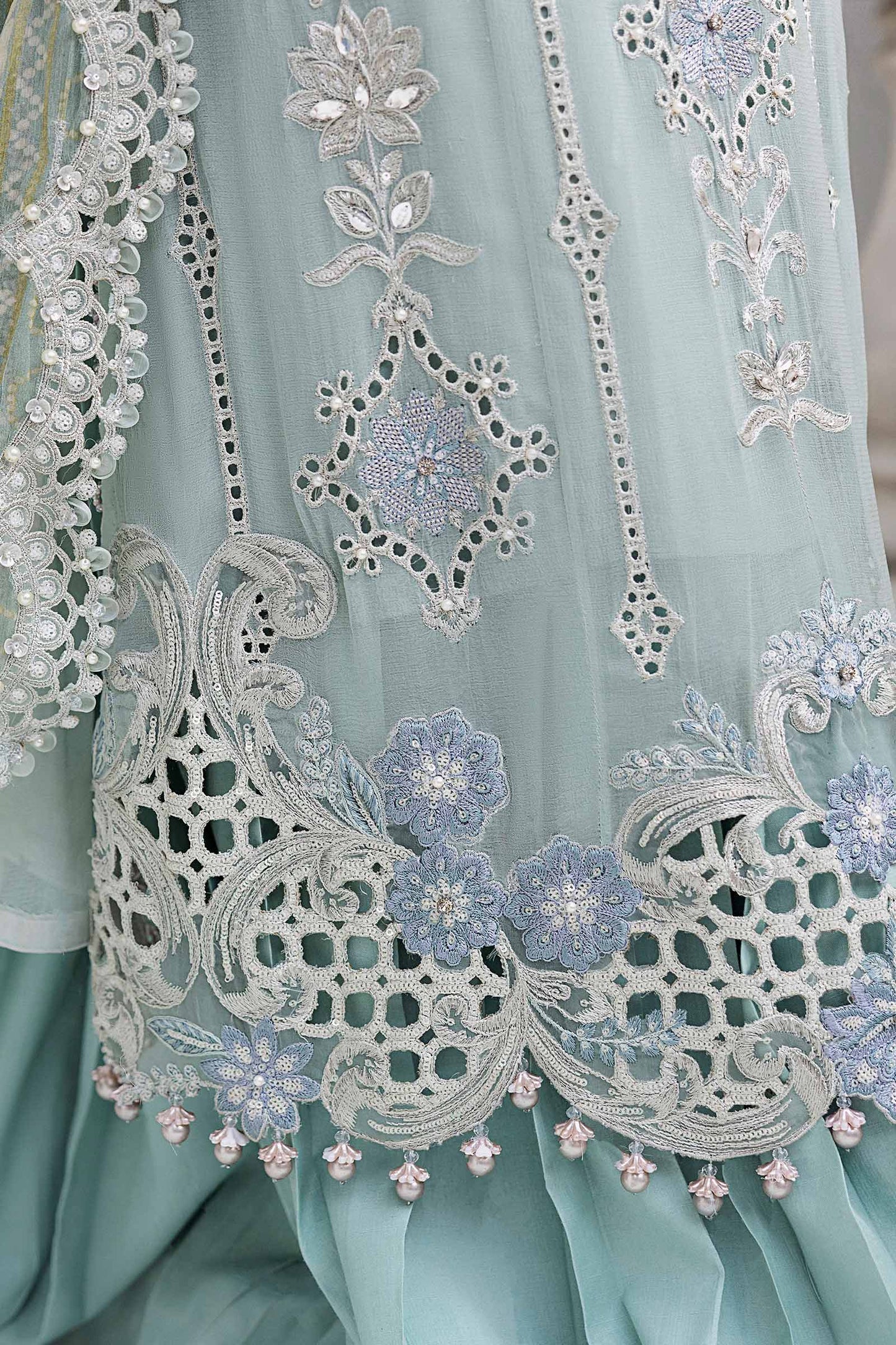 Maria.B. Unstitched Chiffon Embroidered Suit - 108