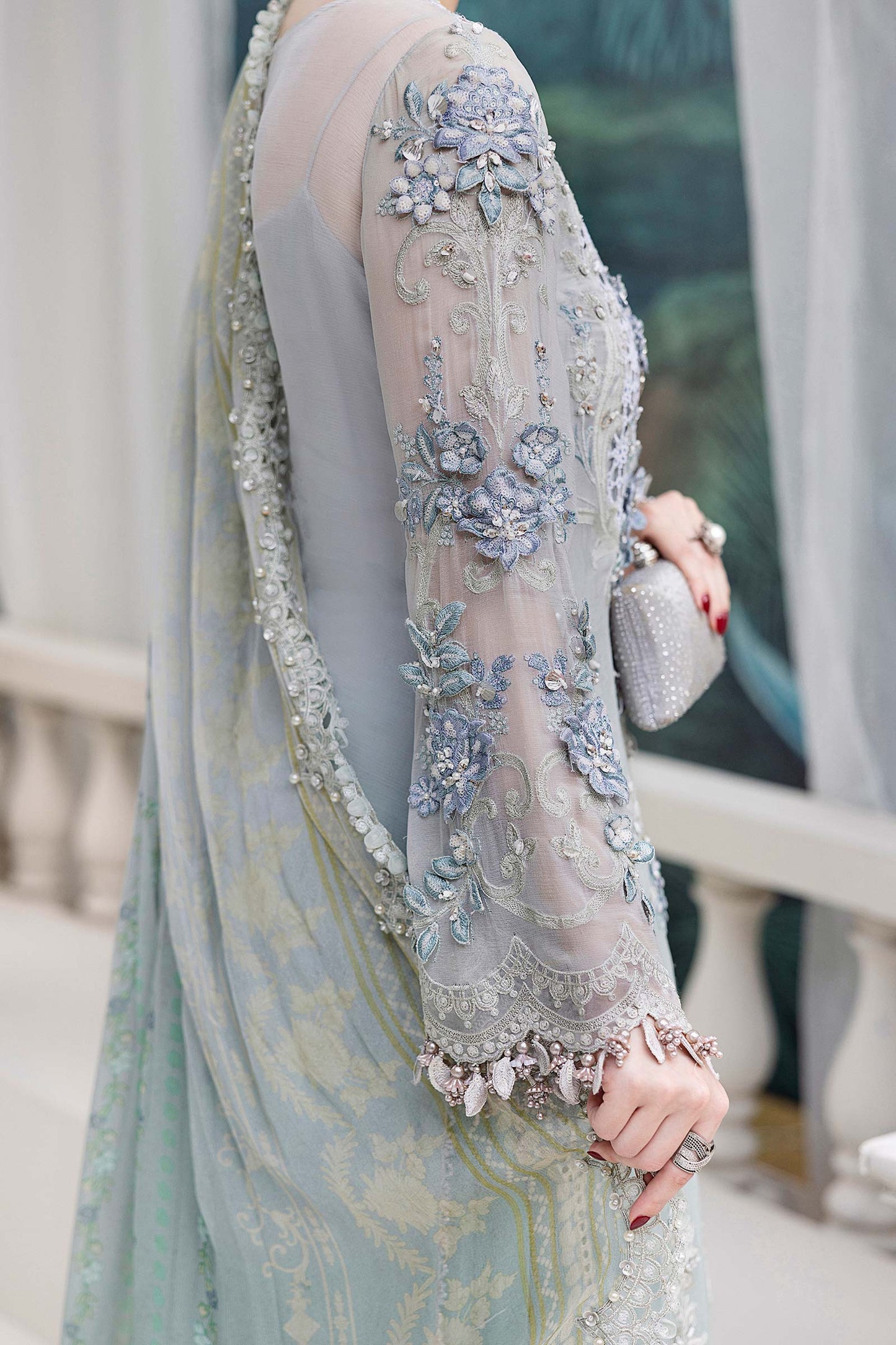 Maria.B. Unstitched Chiffon Embroidered Suit - 108