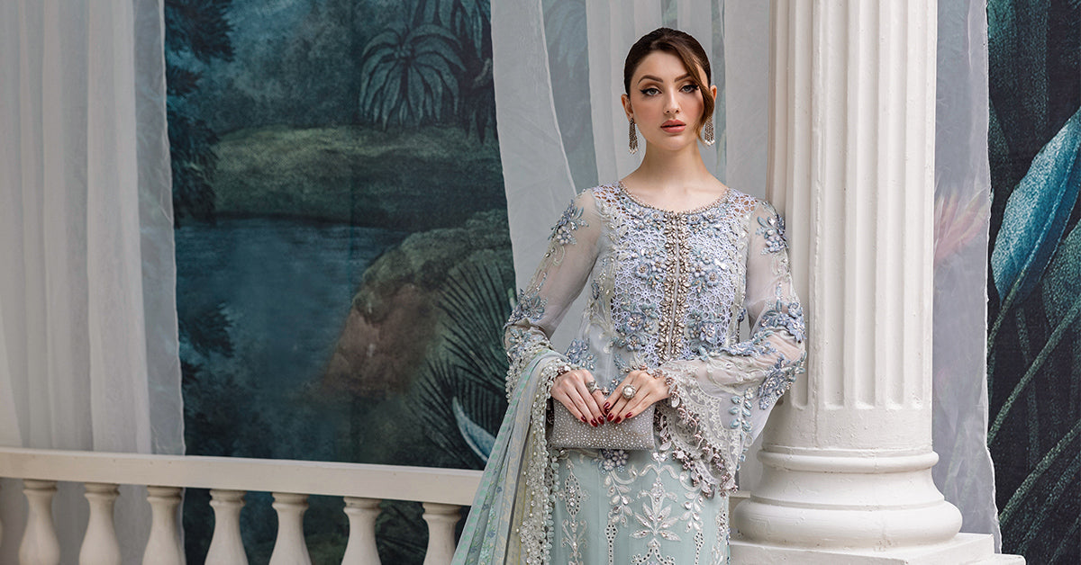 Maria.B. Unstitched Chiffon Embroidered Suit - 108