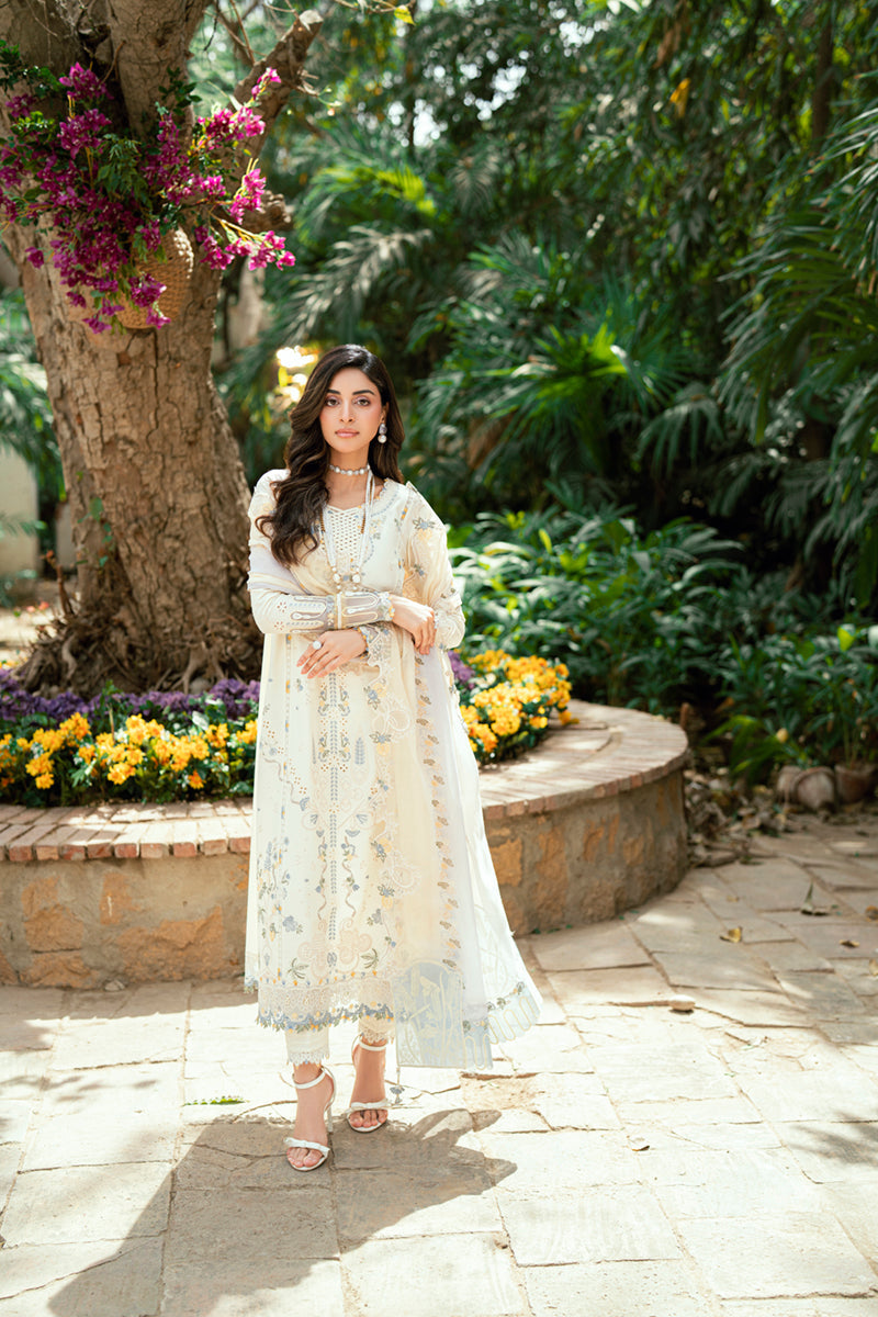 Qalamkar Luxury Lawn 2025 - 3pc Unstitched | Adeena