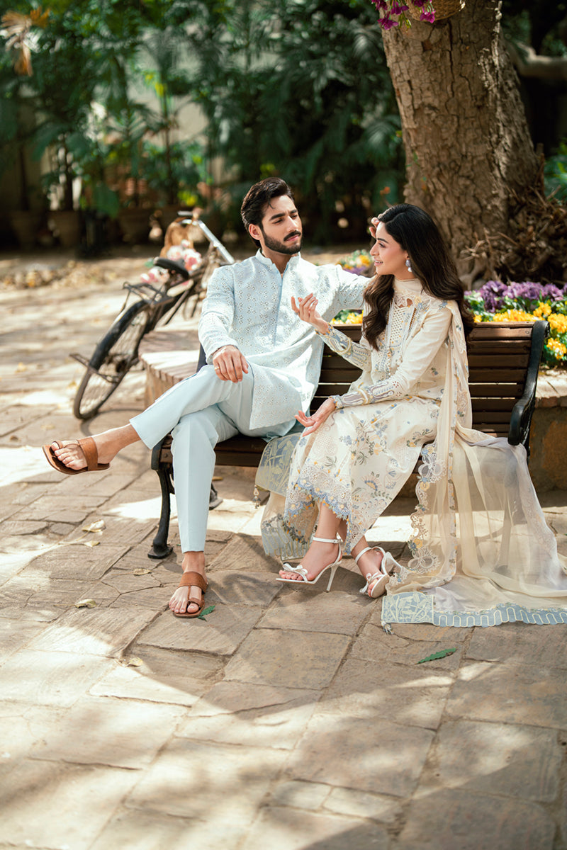 Qalamkar Luxury Lawn 2025 - 3pc Unstitched | Adeena