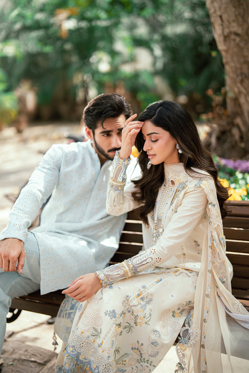 Qalamkar Luxury Lawn 2025 - 3pc Unstitched | Adeena