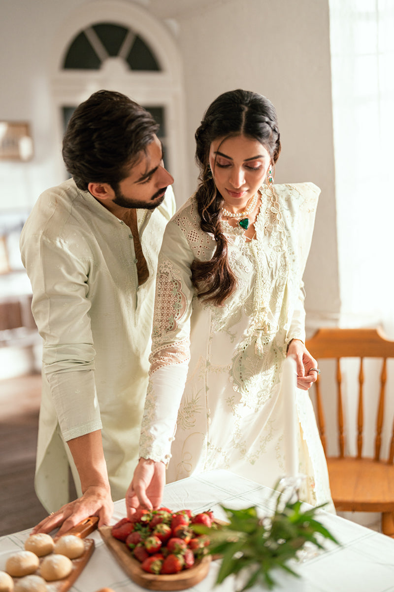 Qalamkar Luxury Lawn 2025 - 3pc Unstitched | Nadia