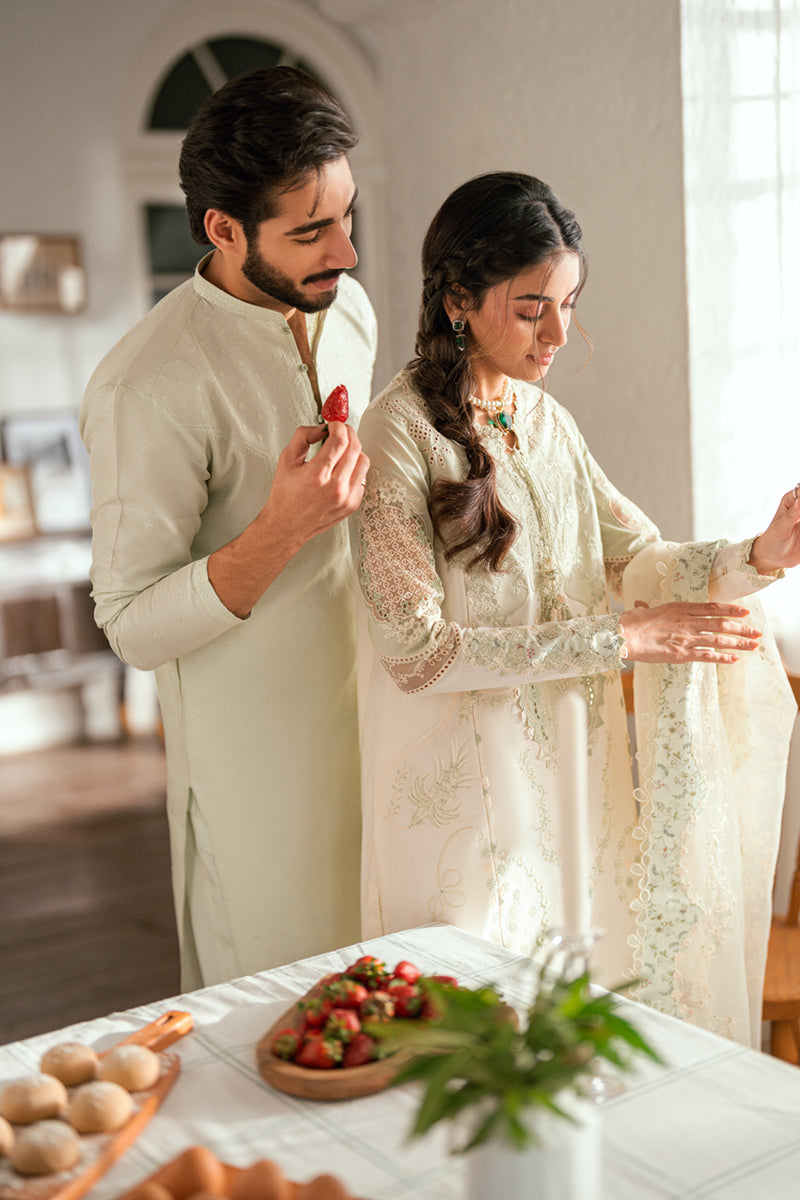 Qalamkar Luxury Lawn 2025 - 3pc Unstitched | Nadia