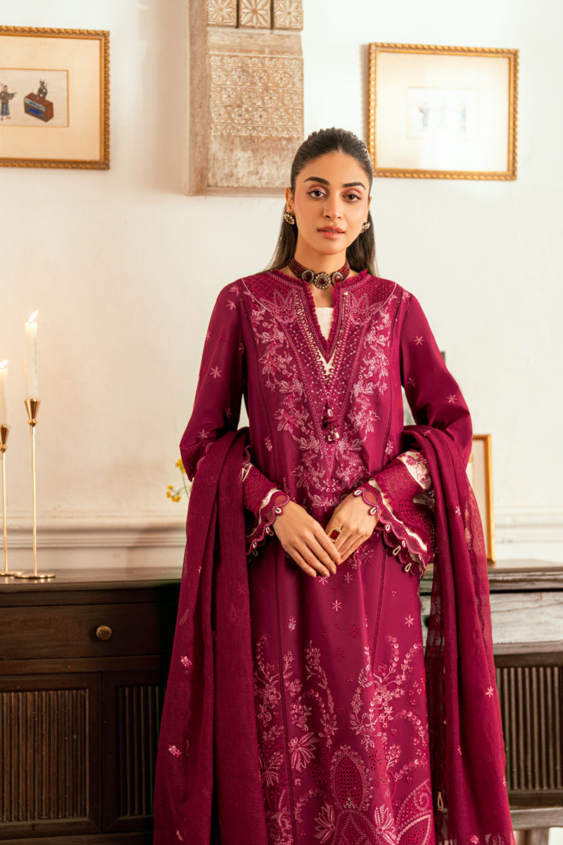 Qalamkar Luxury Lawn 2025 - 3pc Unstitched | Sameen