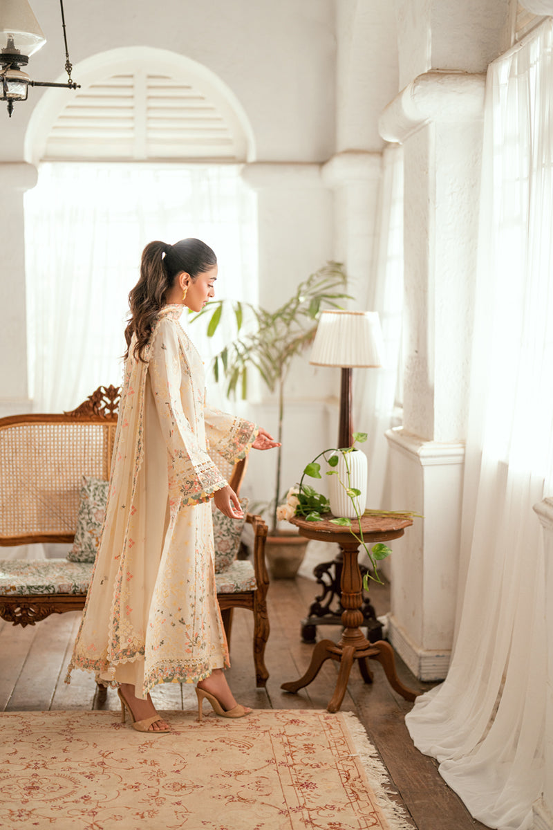 Qalamkar Luxury Lawn 2025 - 3pc Unstitched | Rina