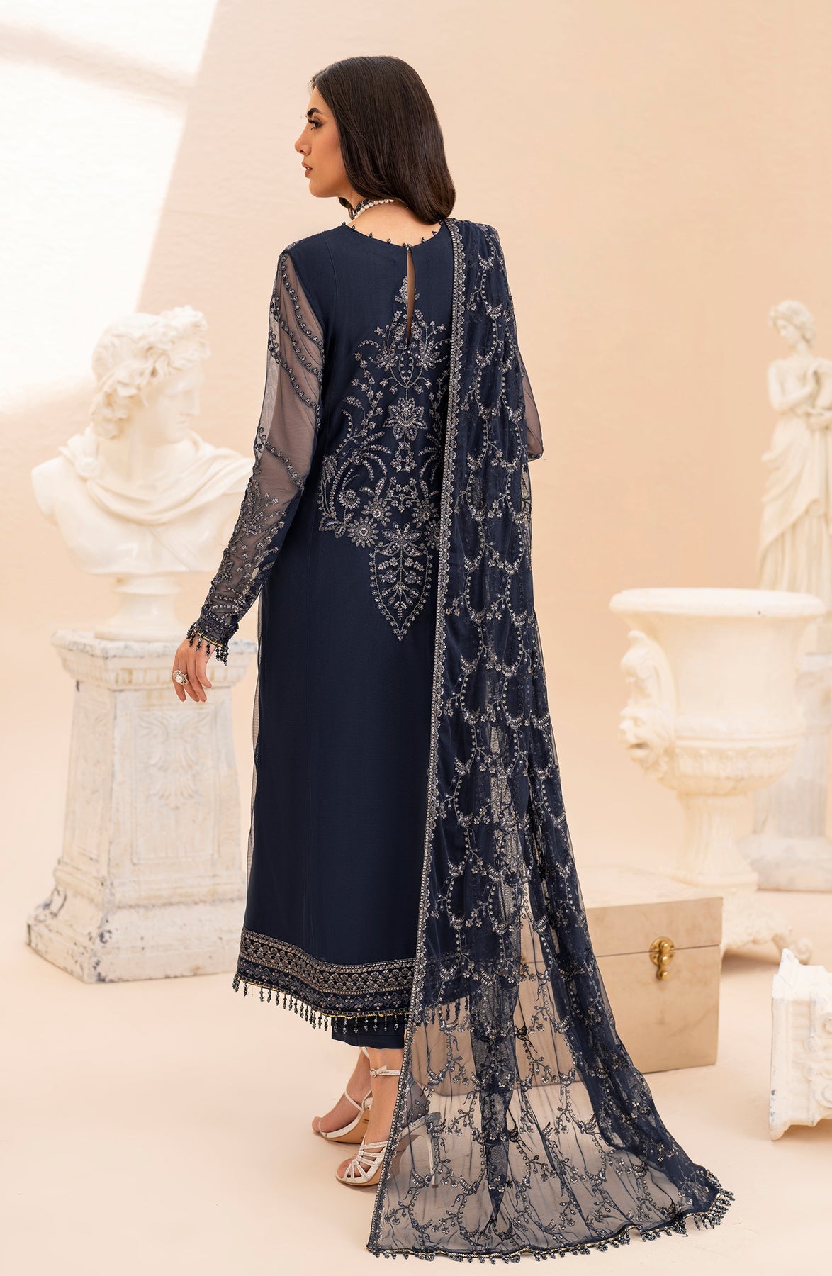 Zarif Maheer Unstitched Embroidered 3pcs Chiffon Formal | ILANA