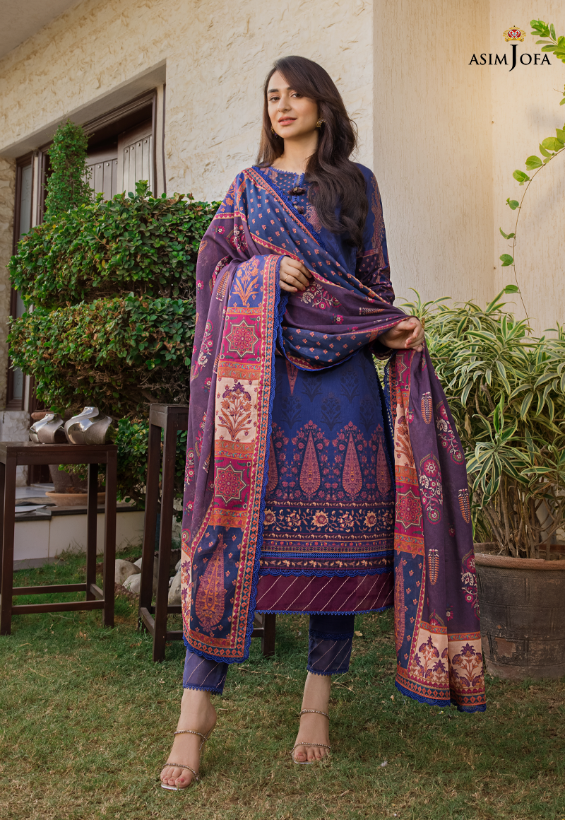 Asim Jofa Printed Unstitched Lawn 3-Piece 2023 | AJRP-03