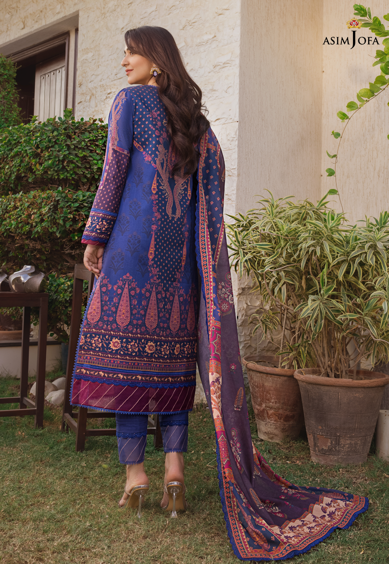Asim Jofa Printed Unstitched Lawn 3-Piece 2023 | AJRP-03