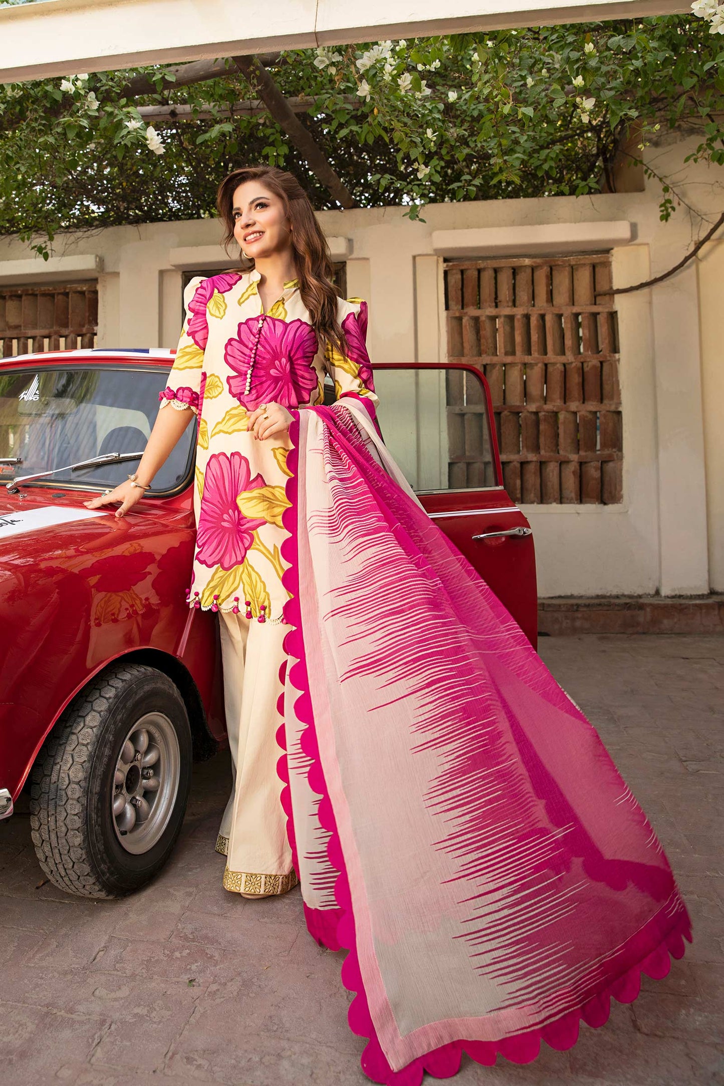 Maria B Mbasic 3 Pc Unstitched Embroidered Lawn Suit | MB-2B