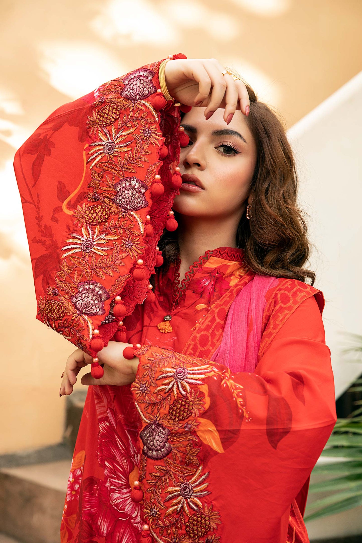 Maria B Mbasic 3 Pc Unstitched Embroidered Lawn Suit | MB-7A