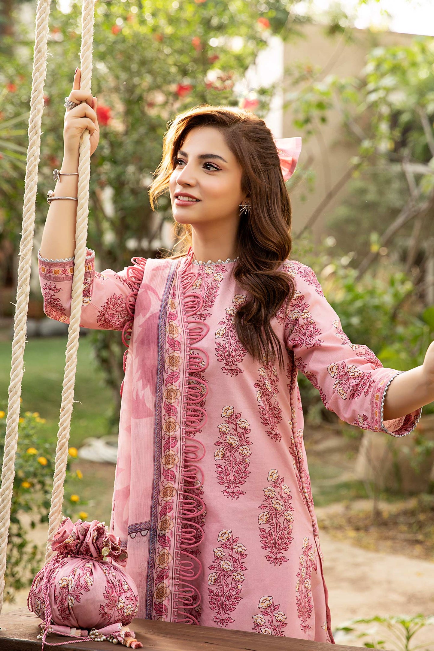 Maria B Mbasic 3 Pc Unstitched Embroidered Lawn Suit | MB-8A
